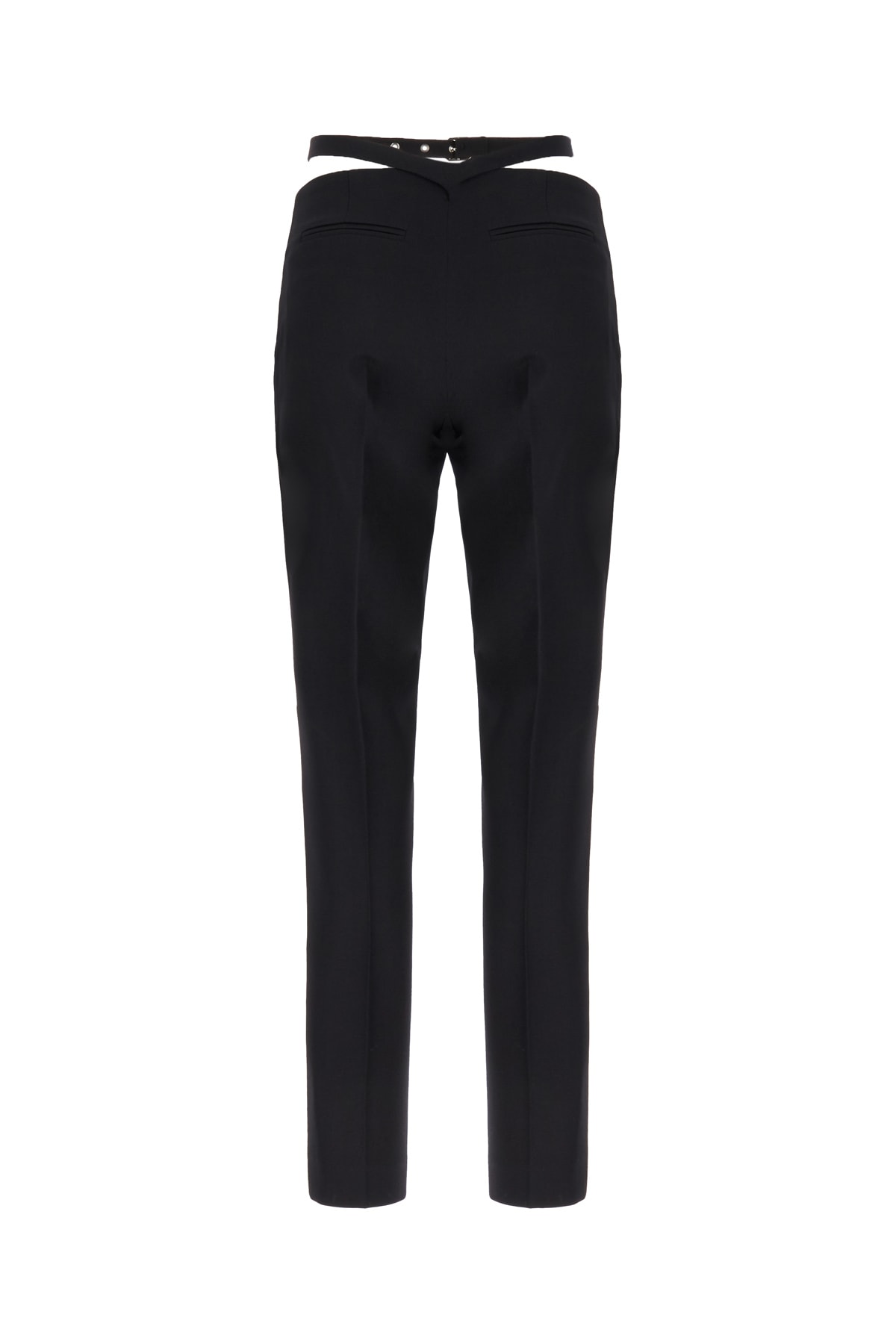 Shop Attico Black Wool Pant In 100