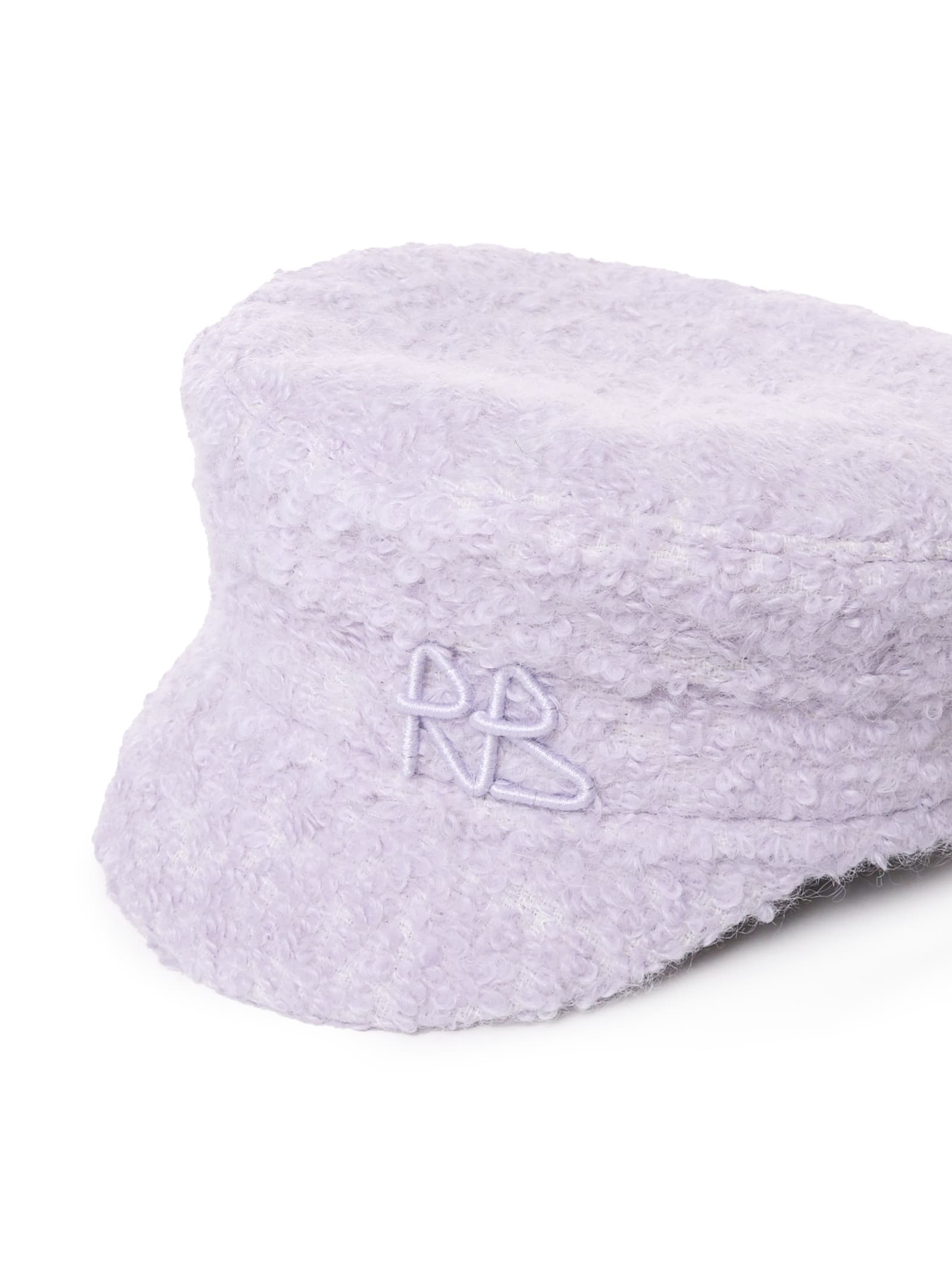 Ruslan Baginskiy Monogram-embellished Baker Boy Hat In Purple