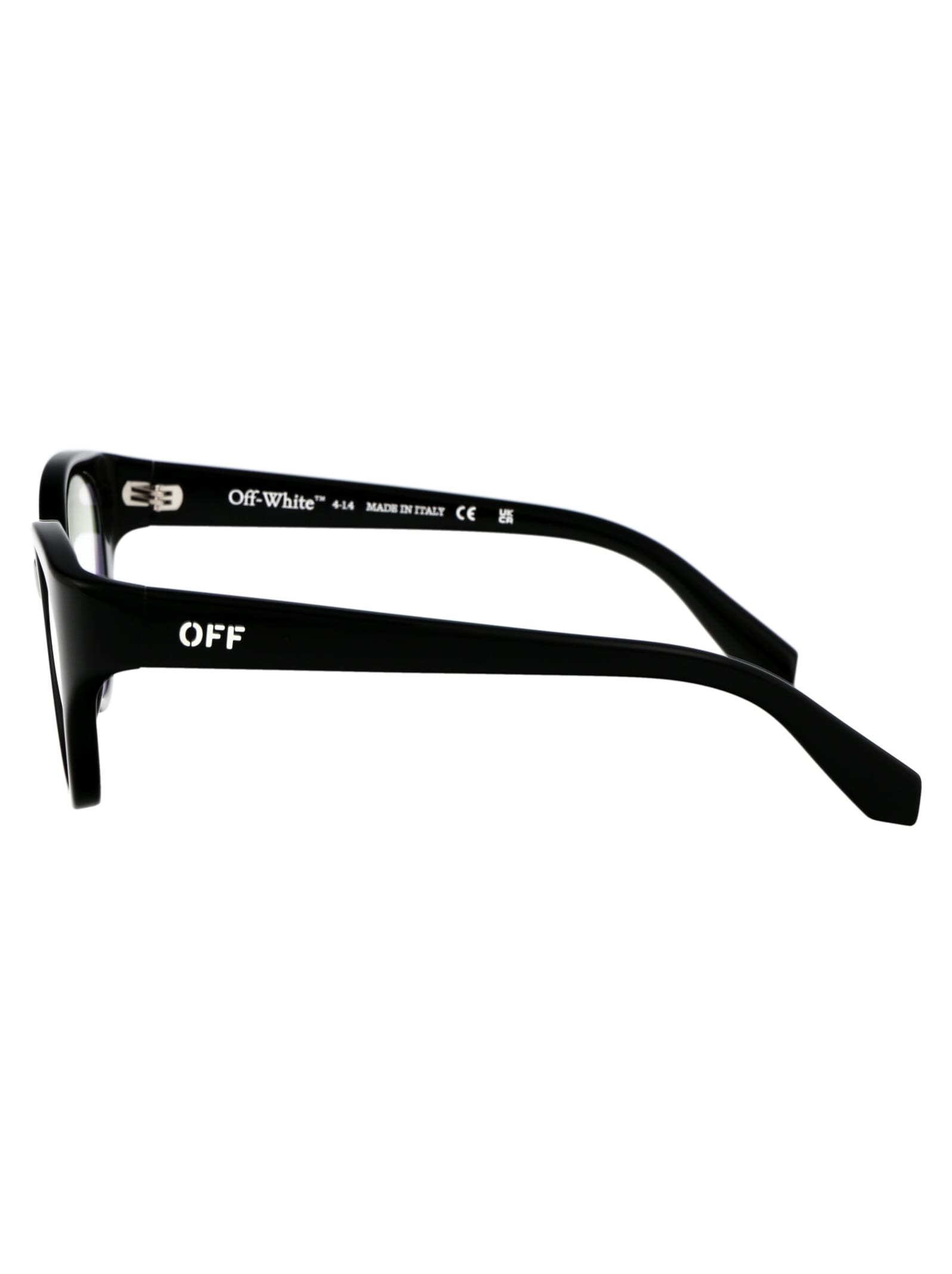 Off-white Optical Style 37 Cat-eye Glasses In 1000 Black