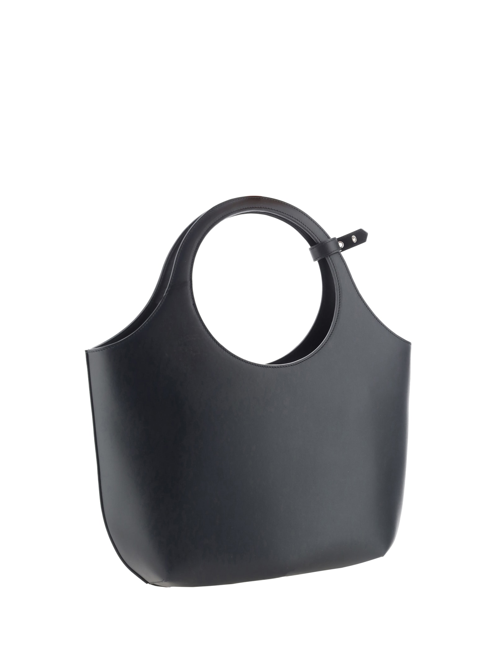 Shop Courrèges Medium Holy Handbag In Black