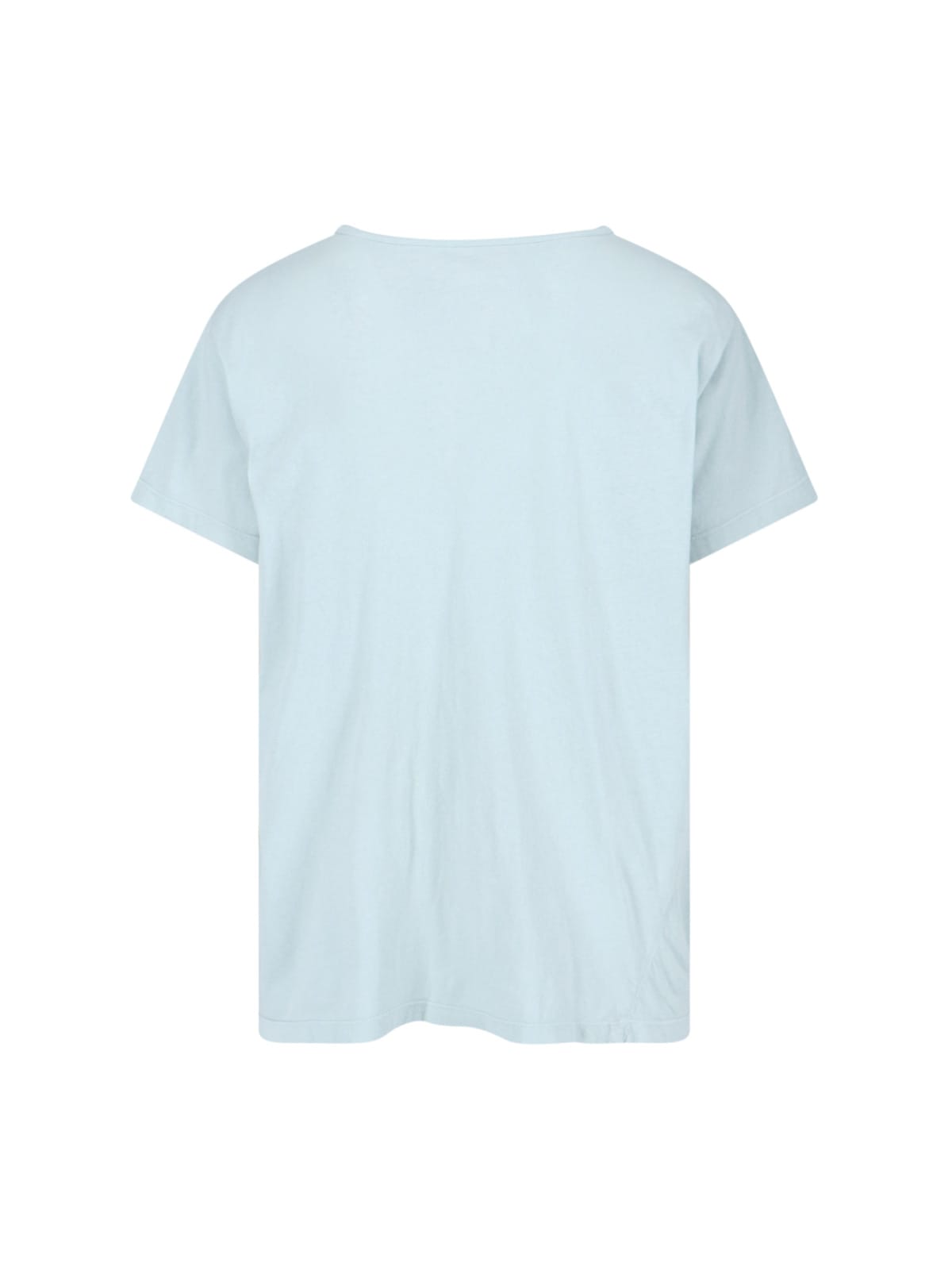 Shop Greg Lauren Crew-neck T-shirt In Light Blue