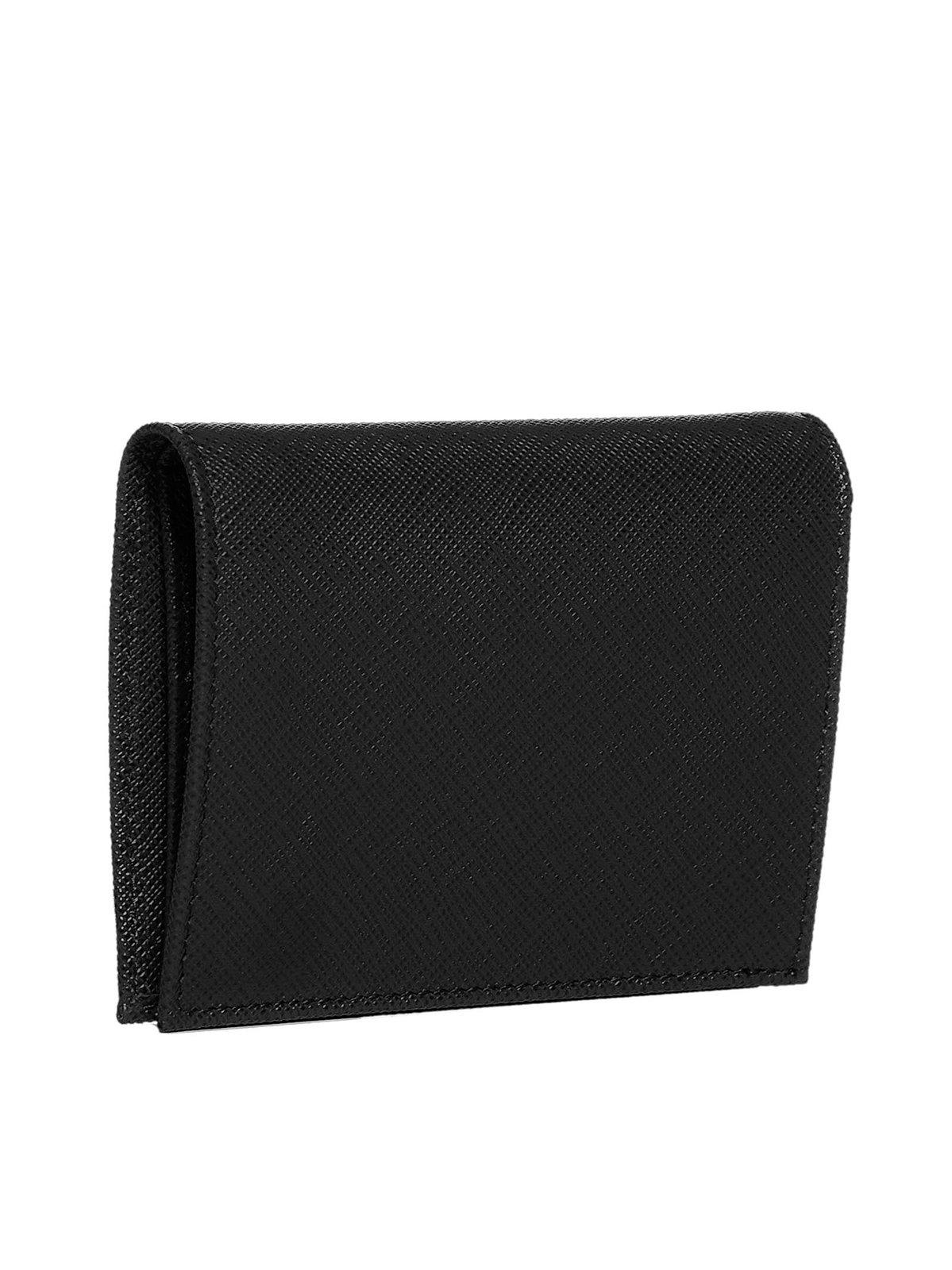 Prada Small Wallet In Saffiano In Black