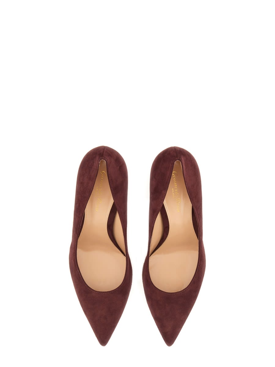 Gianvito Rossi Saint Laurent Belt Boucle Folk In Burgundy