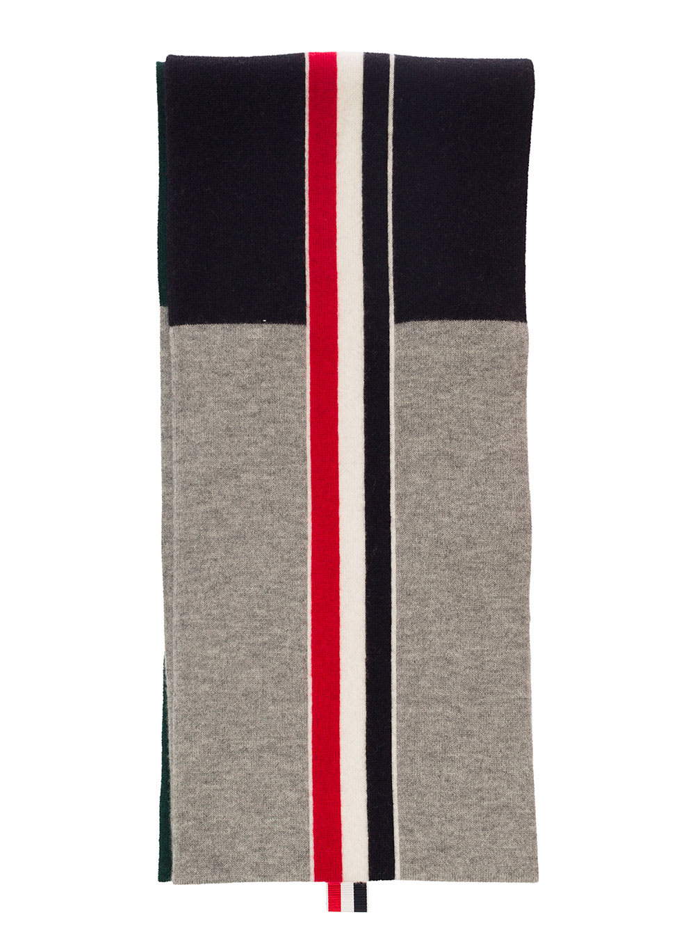 Shop Thom Browne Multicolor Scard With Intarsia Stripe In Wool Man In Green