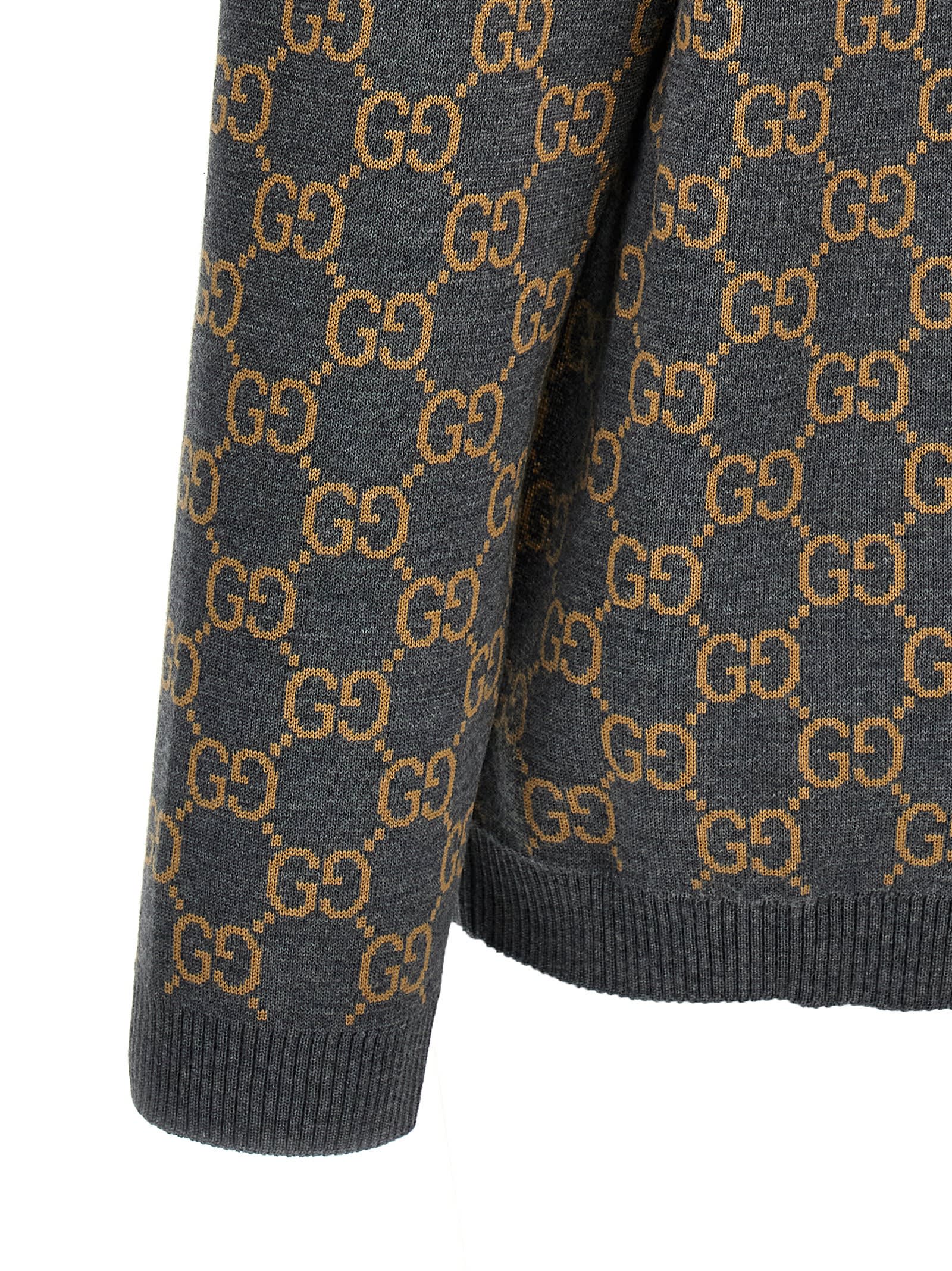 Shop Gucci Gg Reversible Cardigan In Multicolor