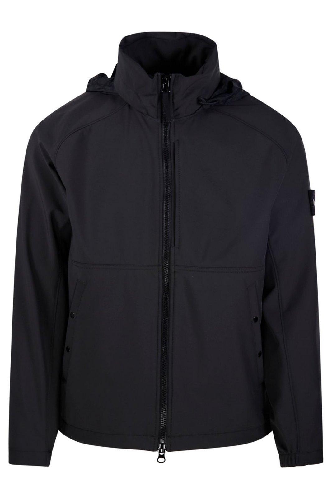 Stone Island High-neck Zipped Jacket In Antracite