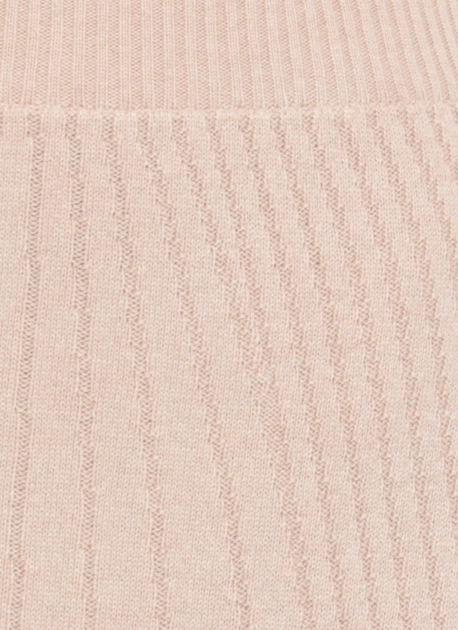 D Exterior Beige Cashmere And Wool Midi Skirt In Pink