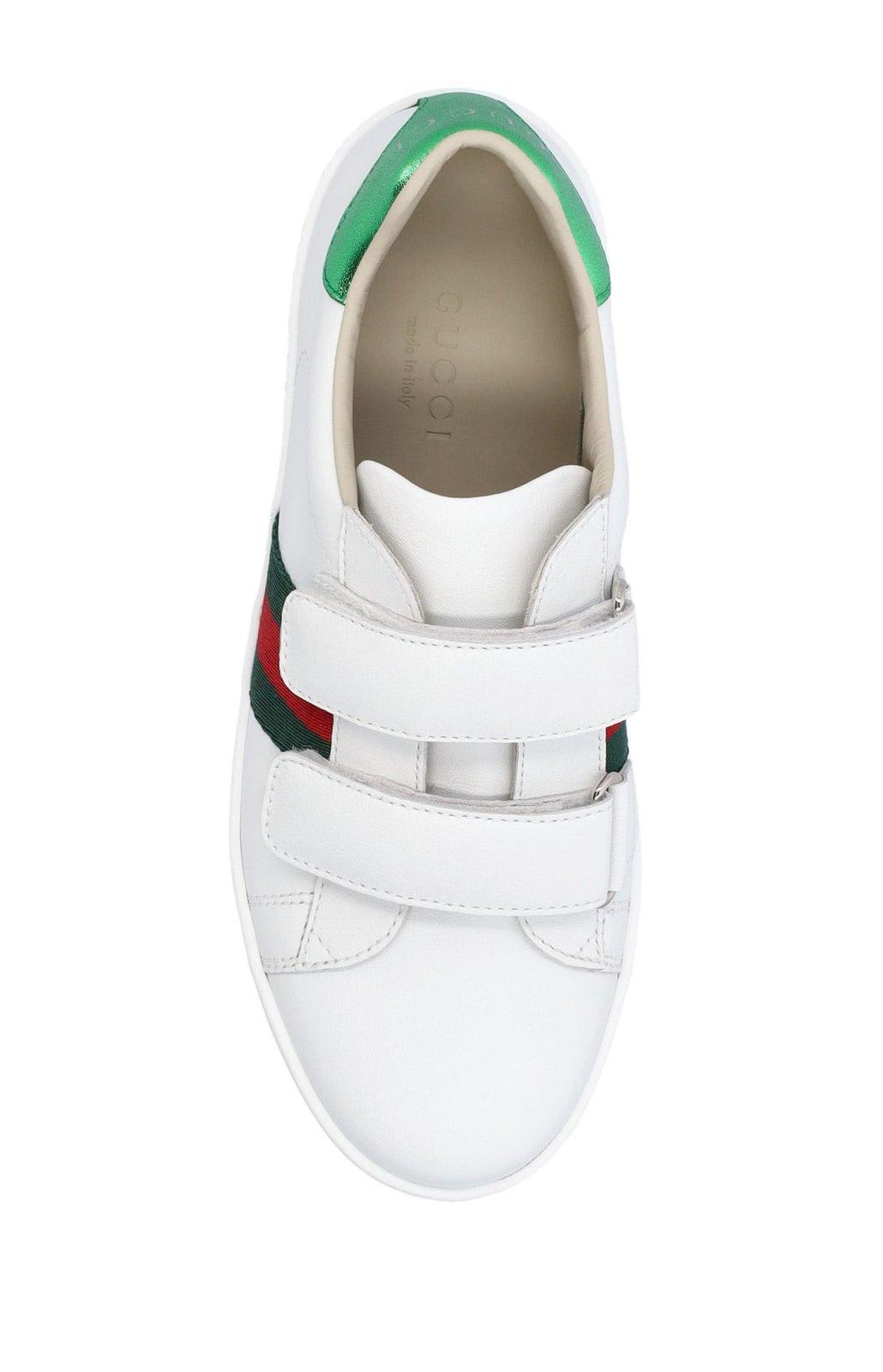Shop Gucci Ace Round Toe Sneakers