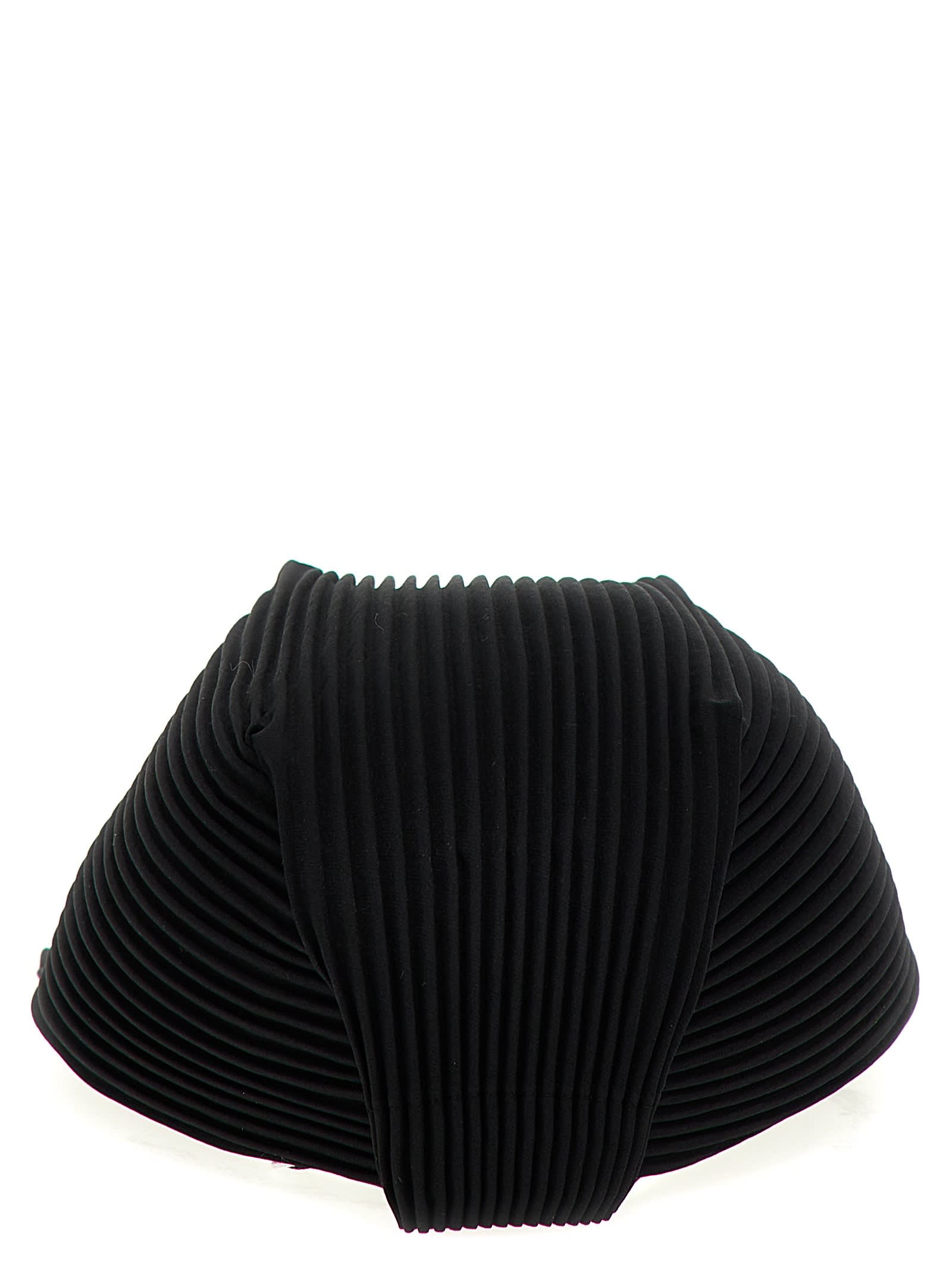 Issey Miyake Pleated Baseball Cap Hats Black In Black