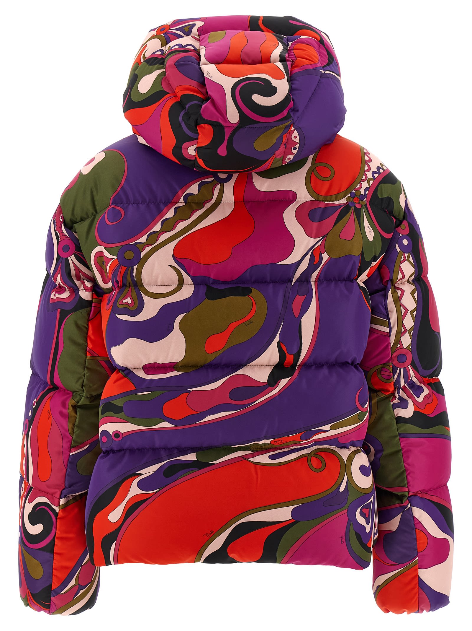 Pucci Orchidee Down Jacket In Multi
