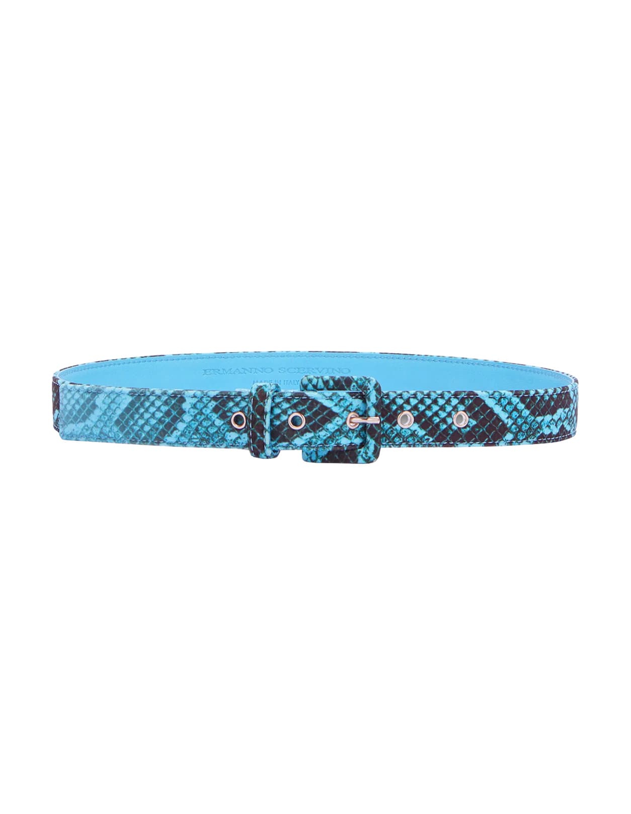 Blue Python Print Belt