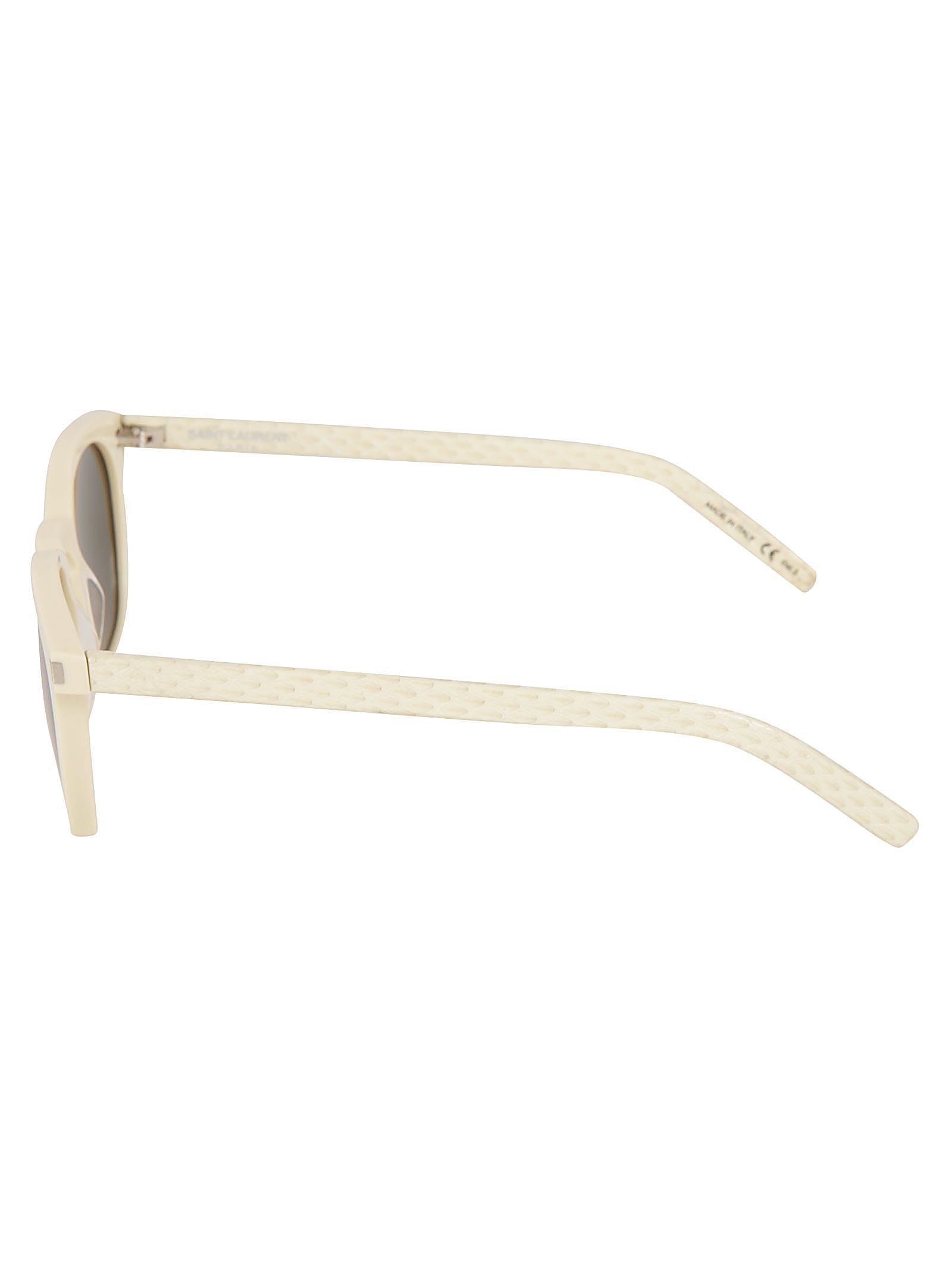 Saint Laurent Sl-28 Sunglasses In Ivory/grey