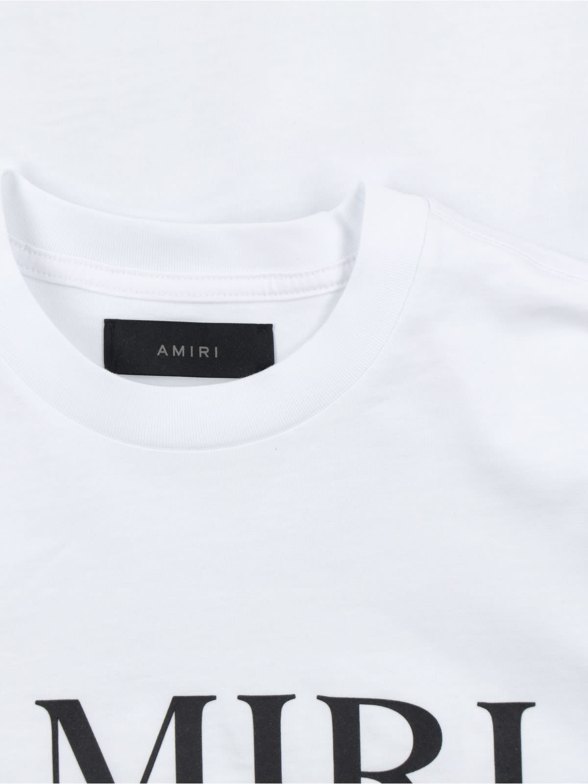 Shop Amiri Logo T-shirt In Bianco