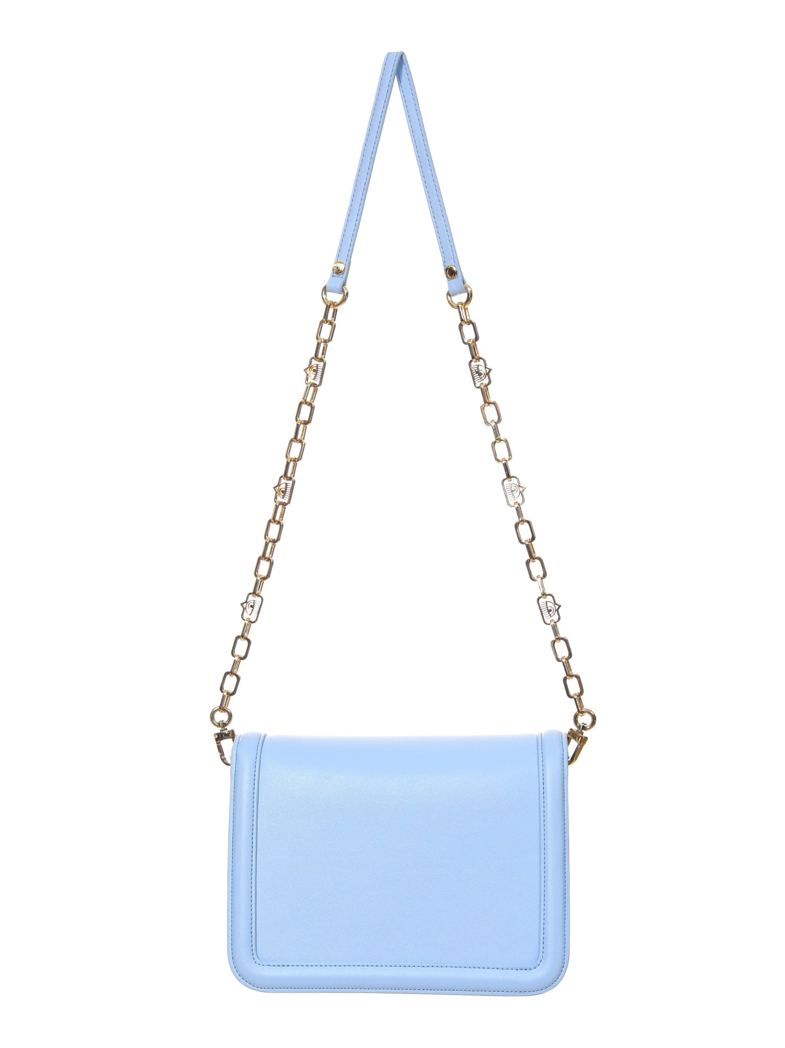 Shop Chiara Ferragni Blue Shoulder Bag