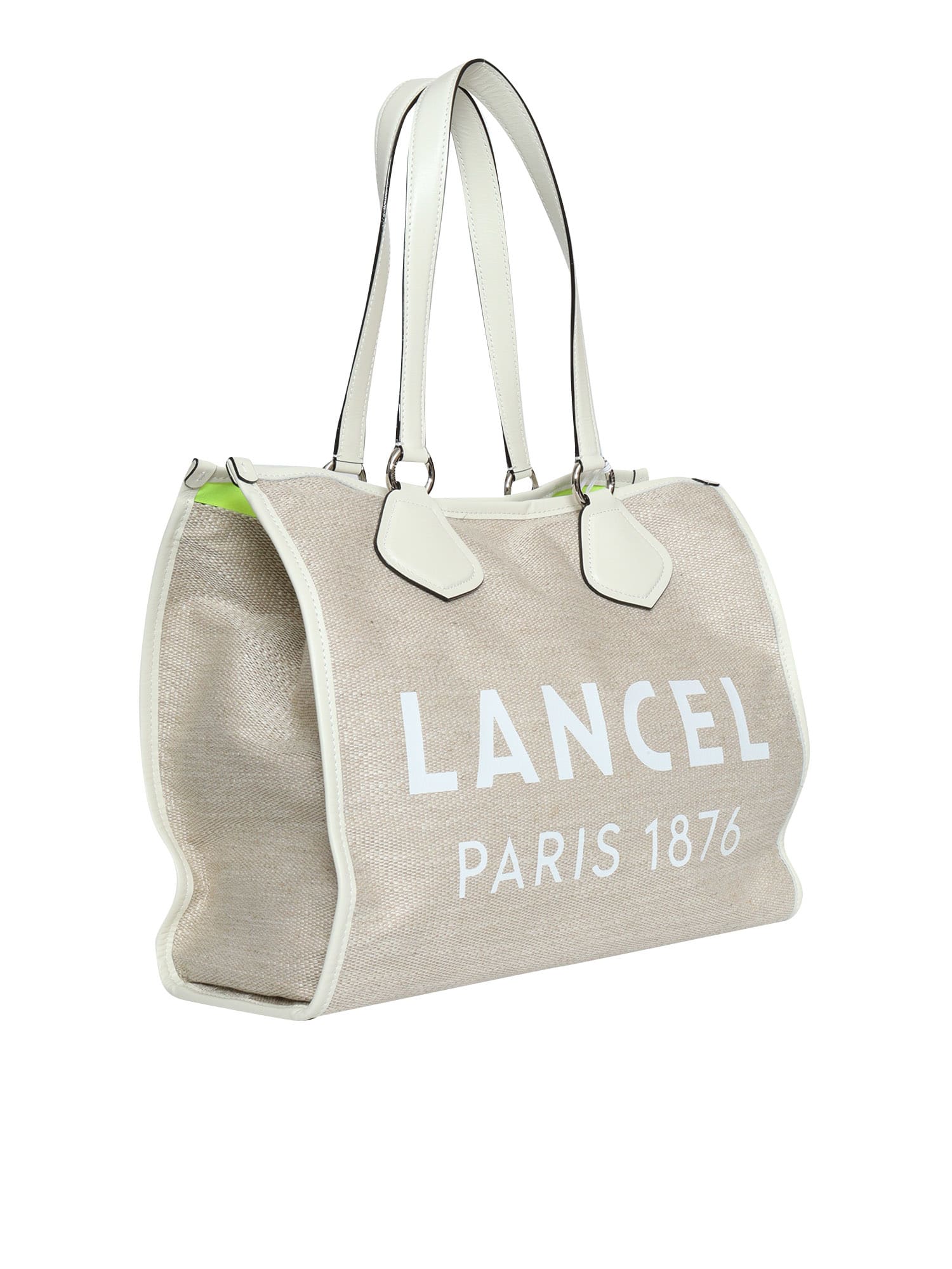 Shop Lancel Beige Cabas Bag
