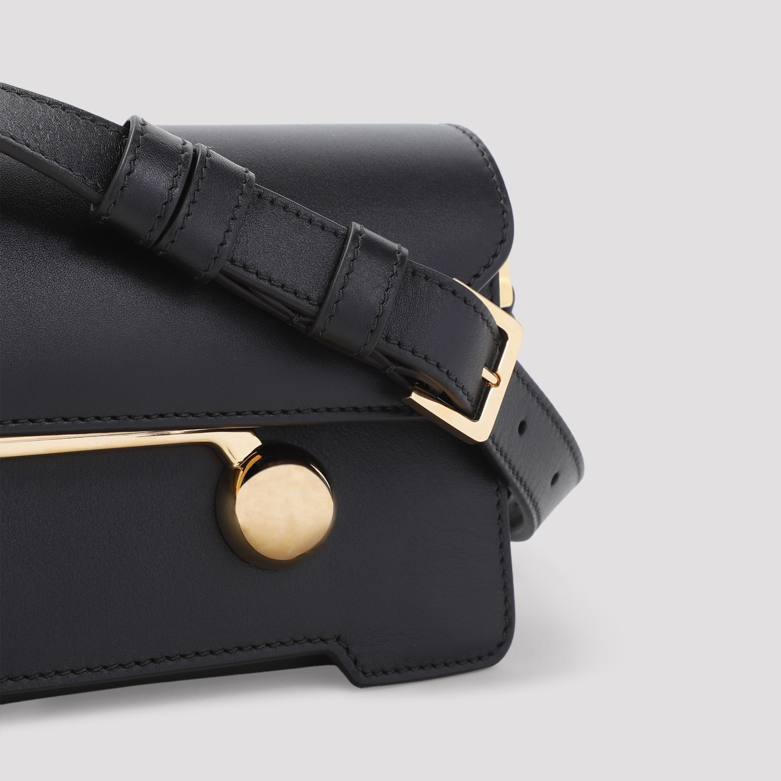 Shop Marni Mini Shoulder Bag In Black