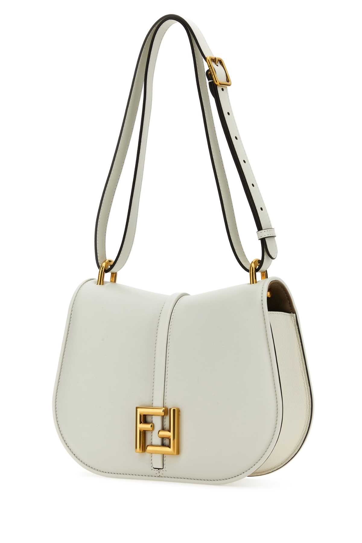 Shop Fendi White Leather C Mon Medium Shoulder Bag In B.iceor.burat