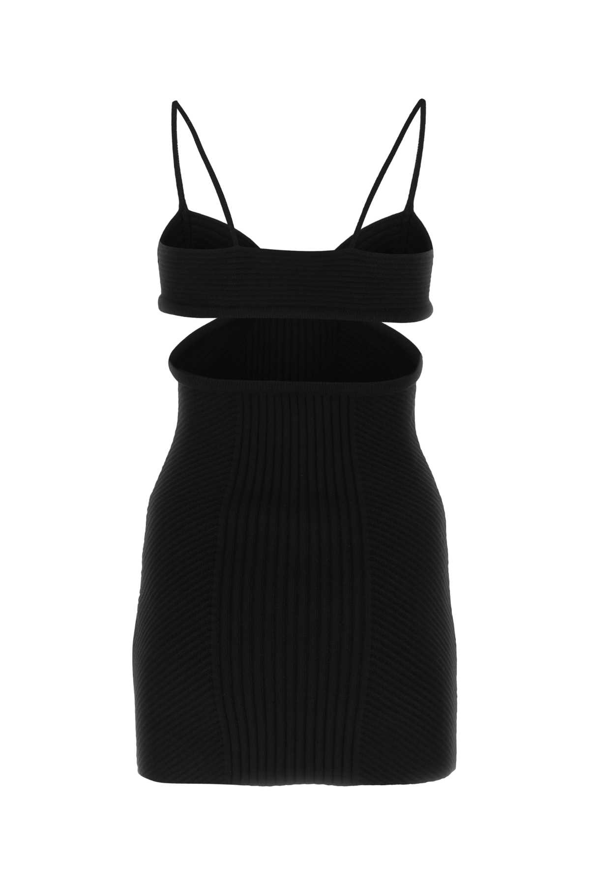 Off-white Black Viscose Blend Mini Dress