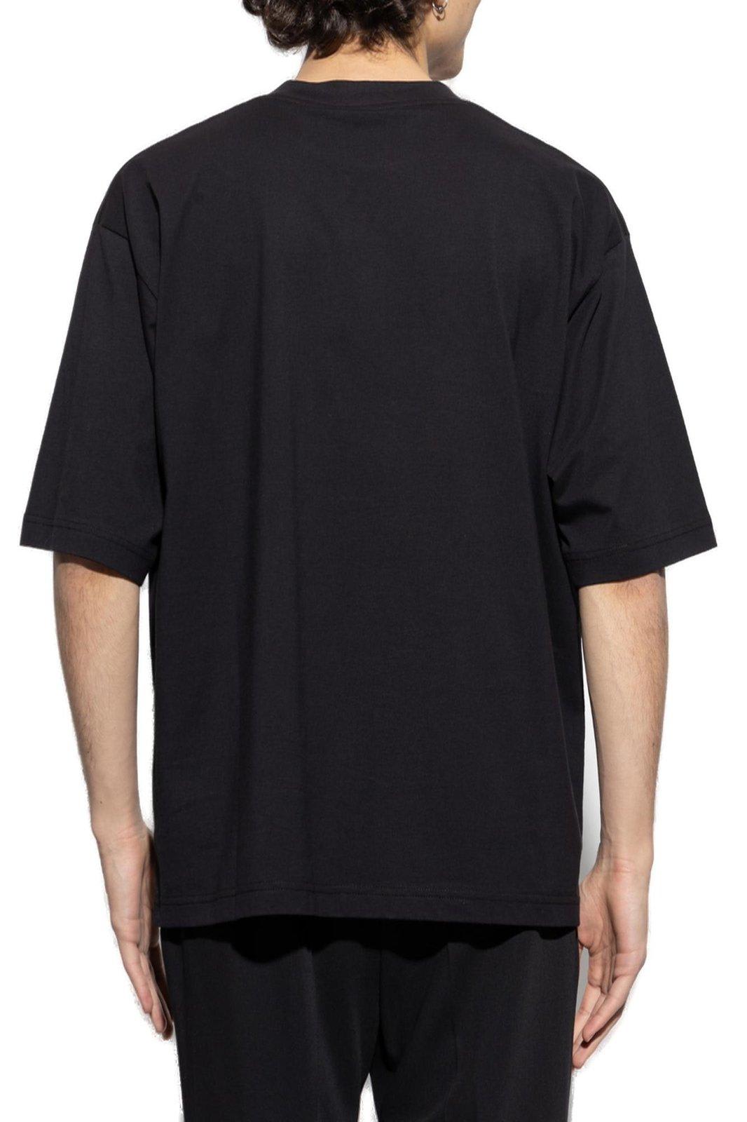 MARNI LOGO EMBROIDERED CREWNECK T-SHIRT 