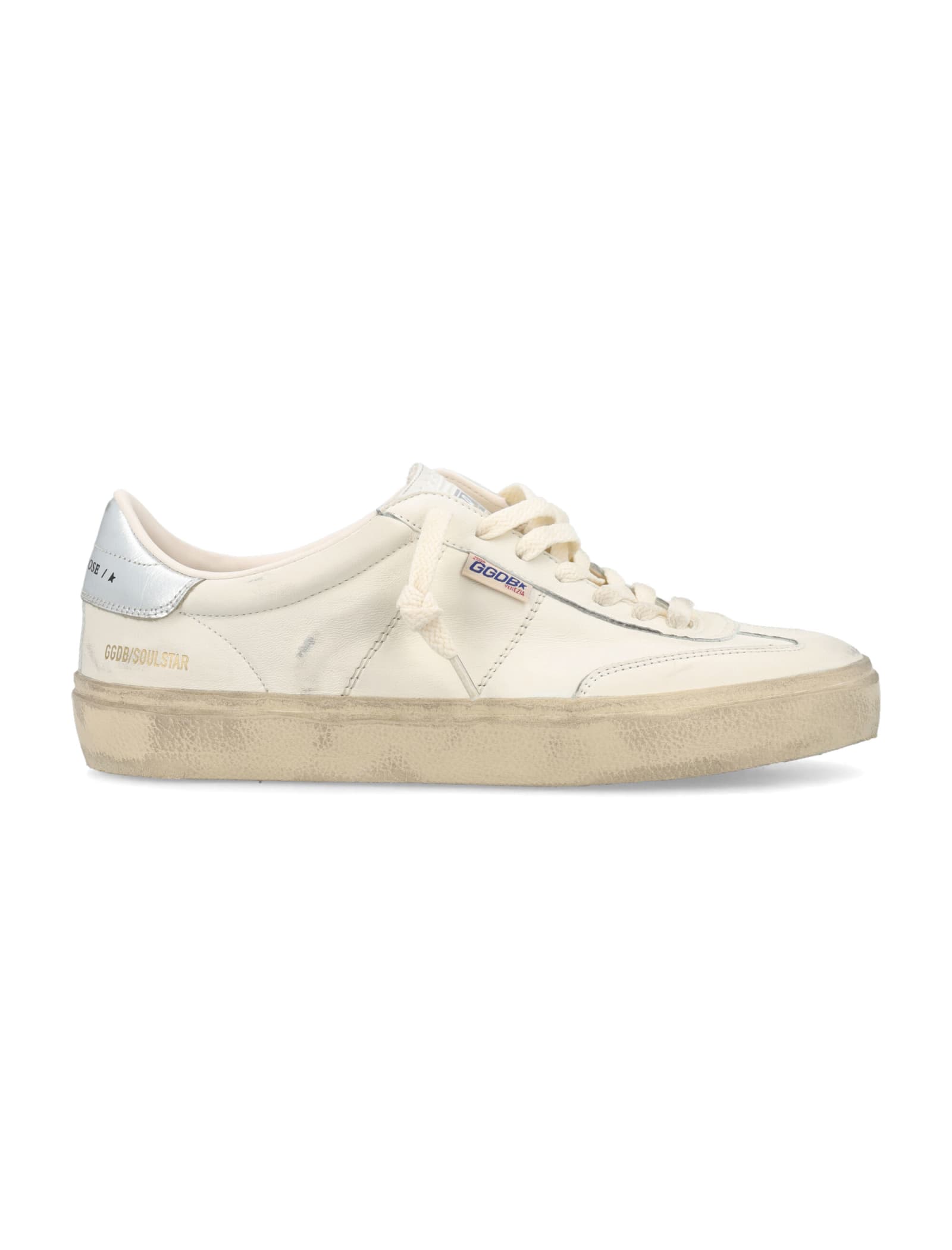 Shop Golden Goose Soul-star Sneaker In White Silver