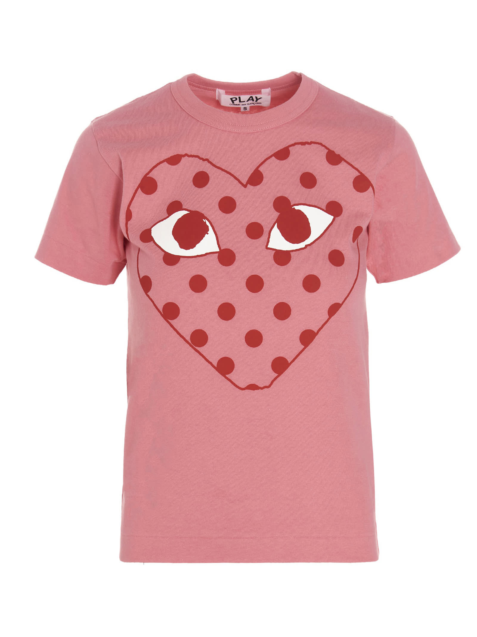 Comme Des Garçons Play polka Dot Heart T-shirt