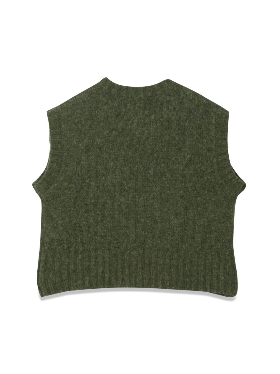Shop Aspesi Tricot Vest. In Green