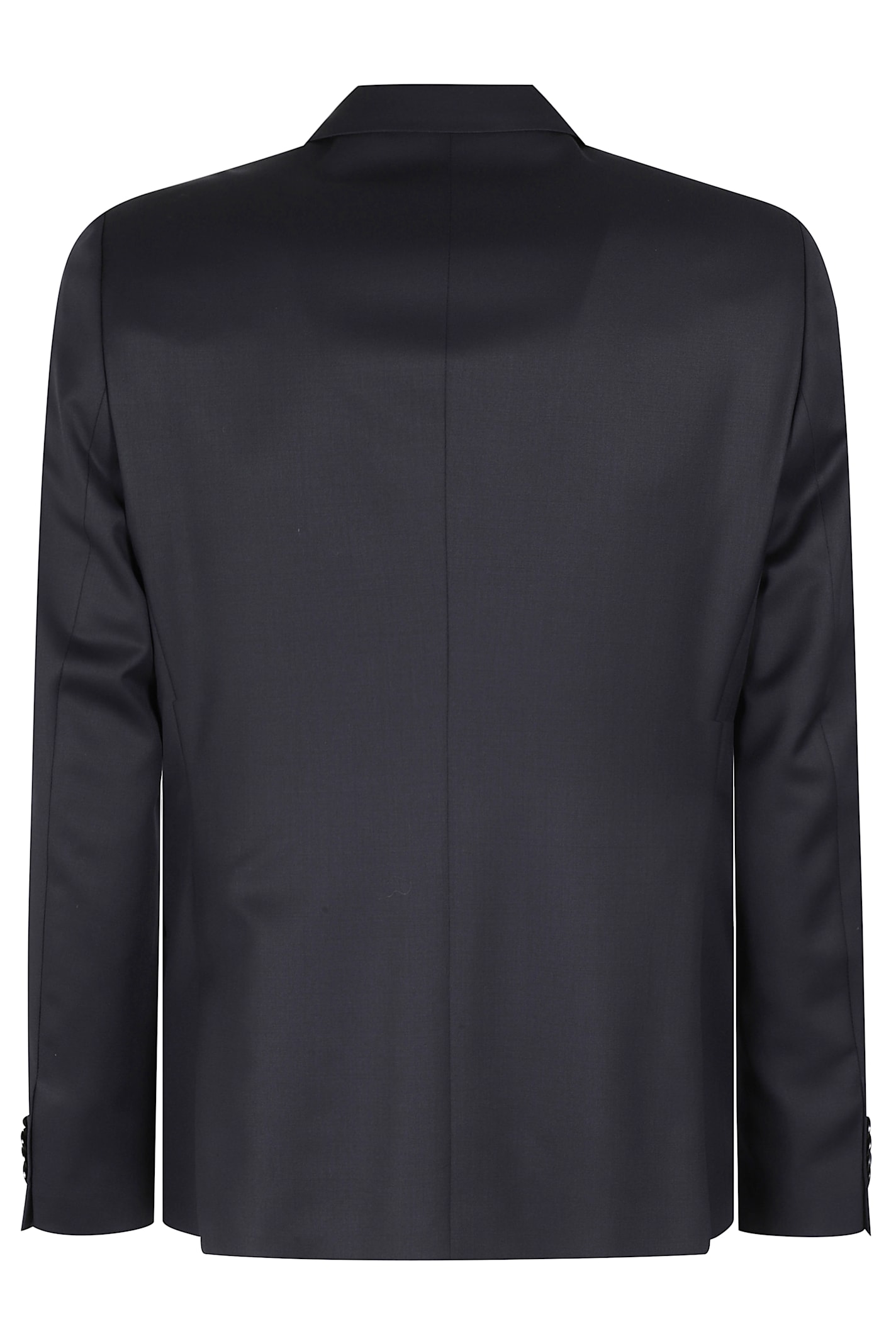 Hugo Boss Boss Notched Lapel Padded Shoulder Jacket With Eyelet Design In Dark Blue