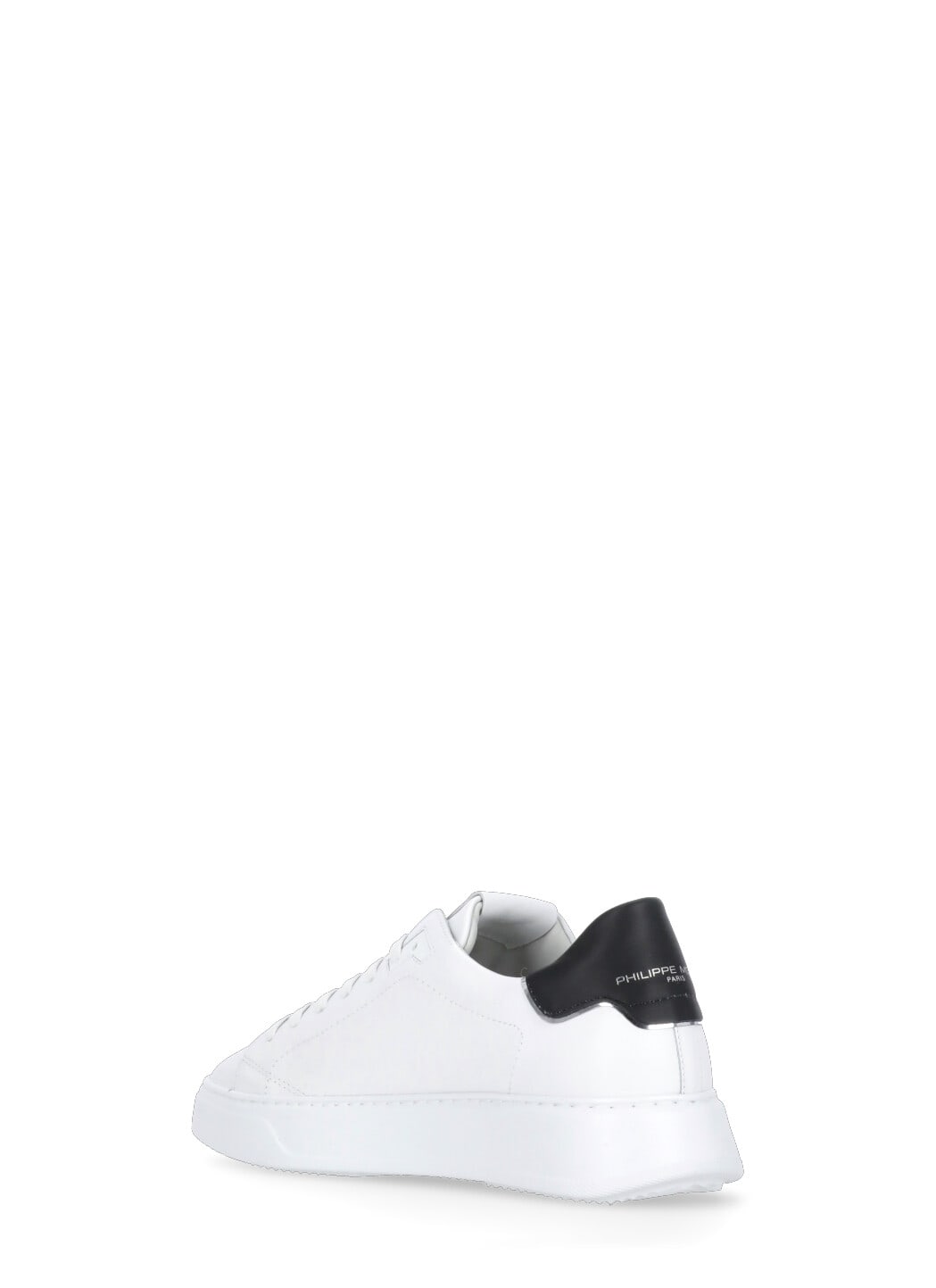 Philippe Model Temple White Black Leather Sneaker In White