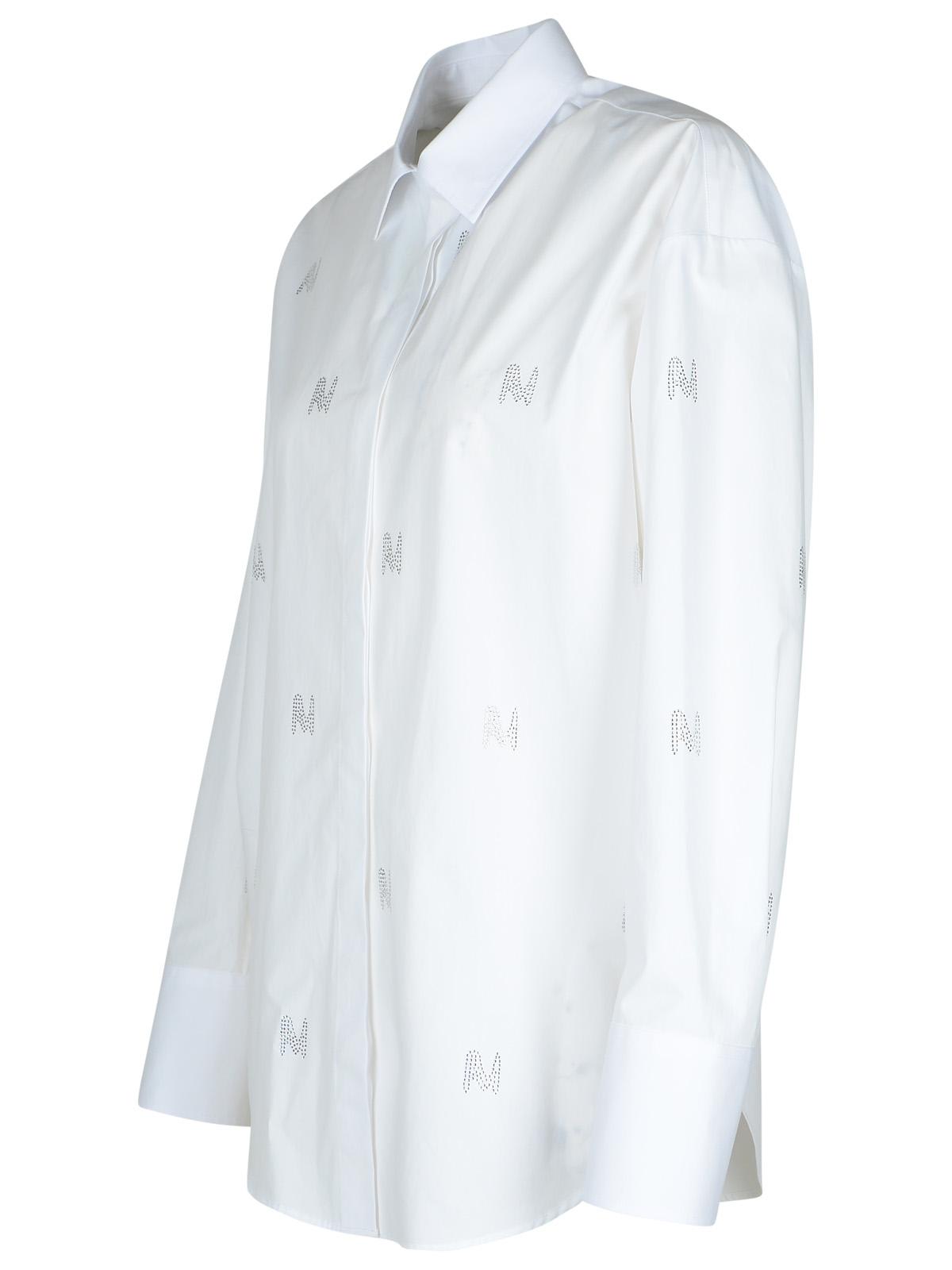 Shop Msgm White Cotton Shirt