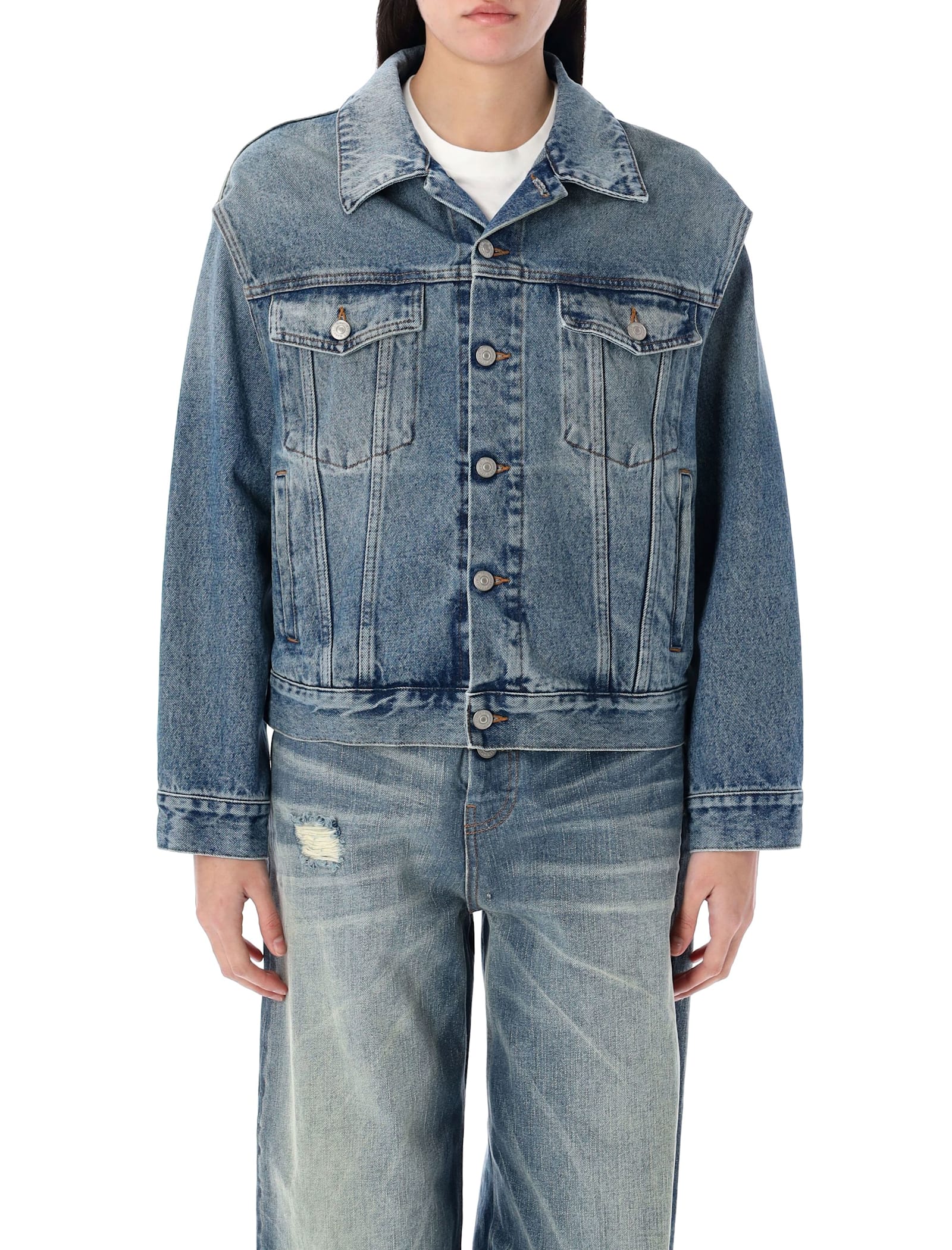 Denim Jacket Sleeve Cut