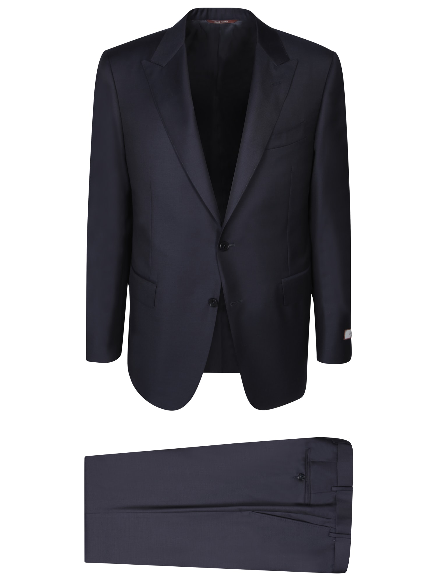 Shop Canali Super 130s Blue Suit