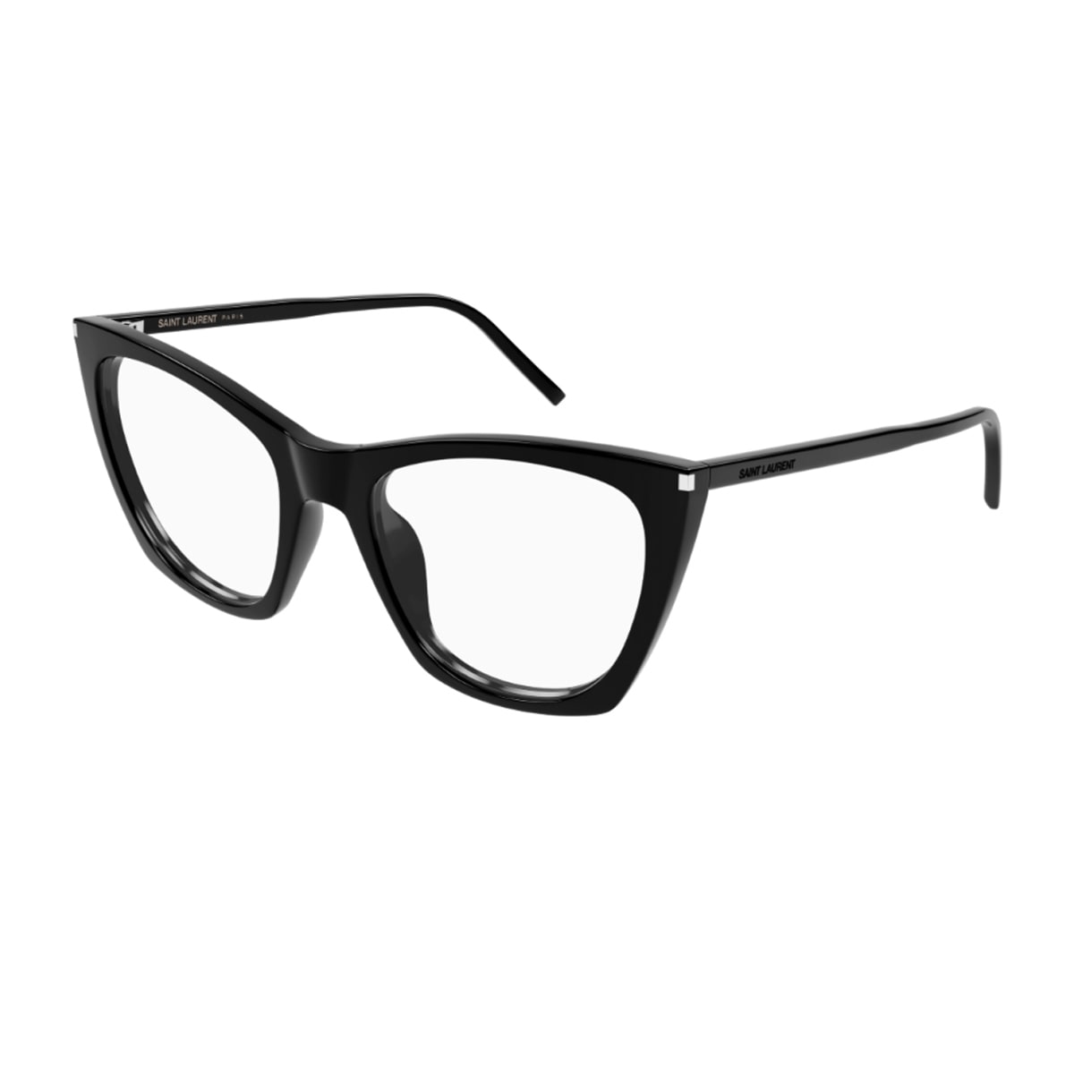 Shop Saint Laurent Sl 214 Kate Thin Opt Linea Corner Angle 001 Black Glasses
