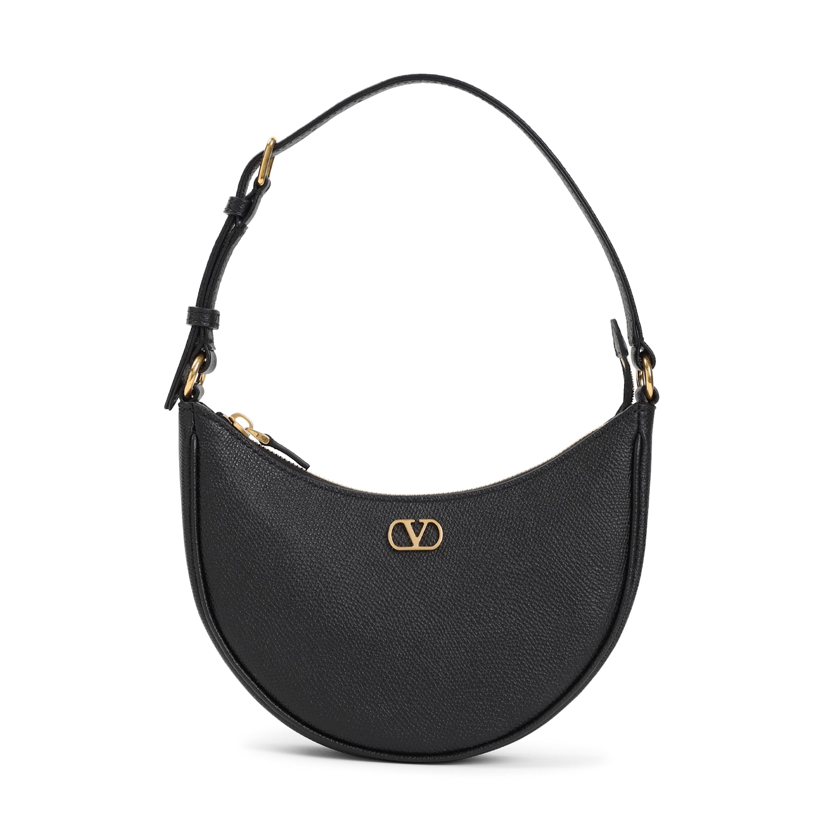 Valentino Garavani Women Vlogo Signature Leather Shoulder Bag In No Nero