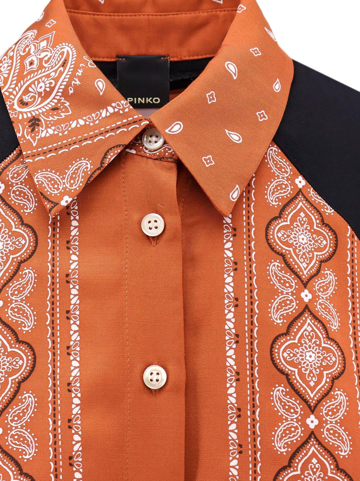 Shop Pinko Pattern-printed Button-up Shirt