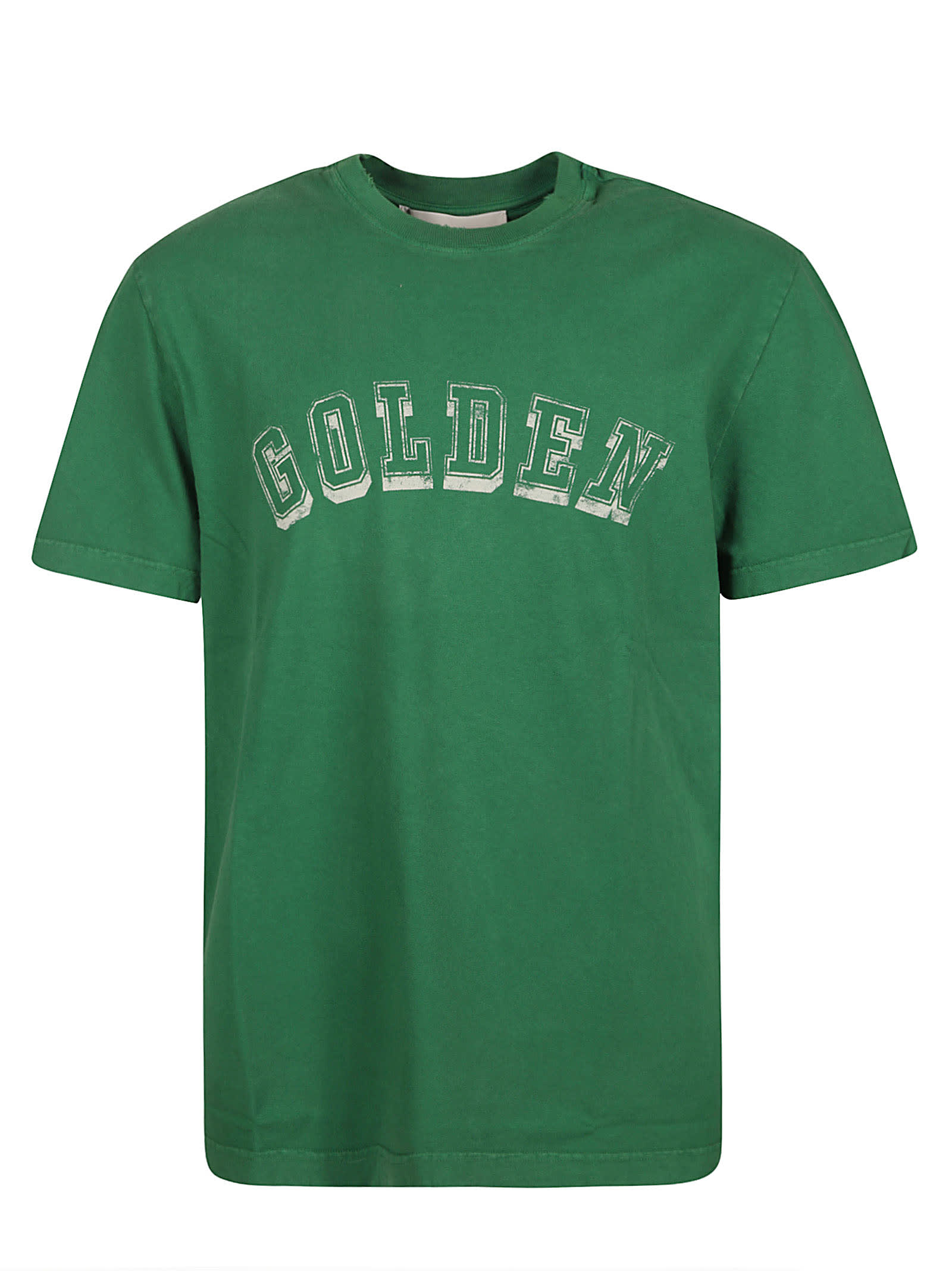 Golden Goose Logo Regular T-shirt In Green