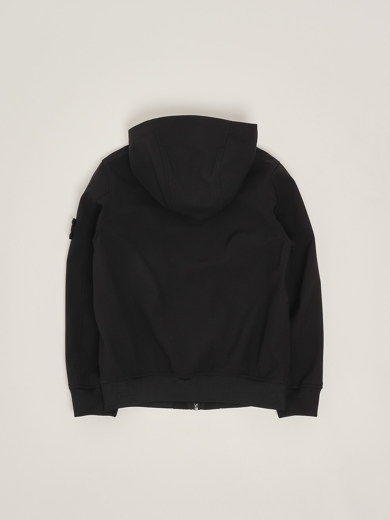 Stone Island Hooded Jacket In Black