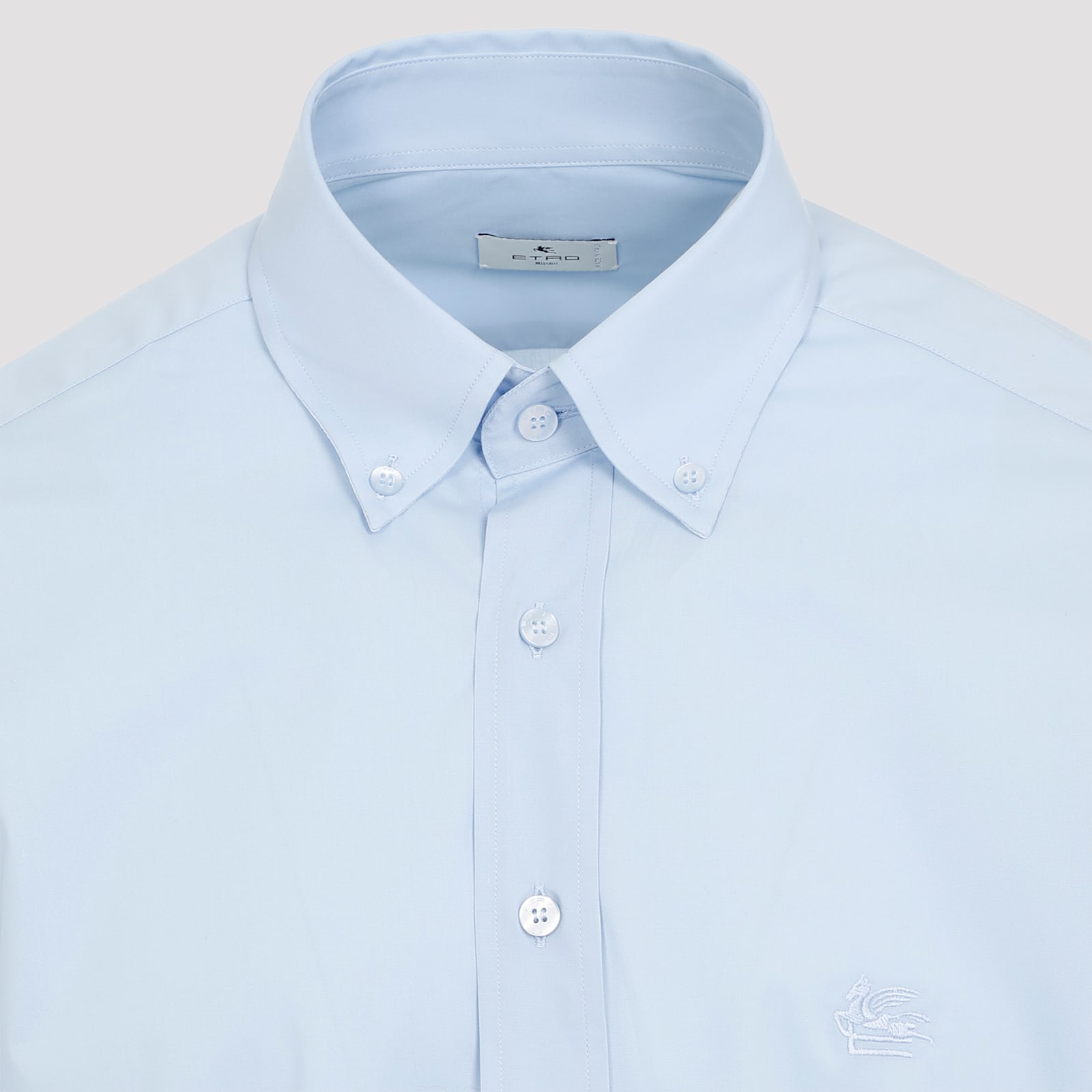 Shop Etro Roma Logo Shirt In Azzurro