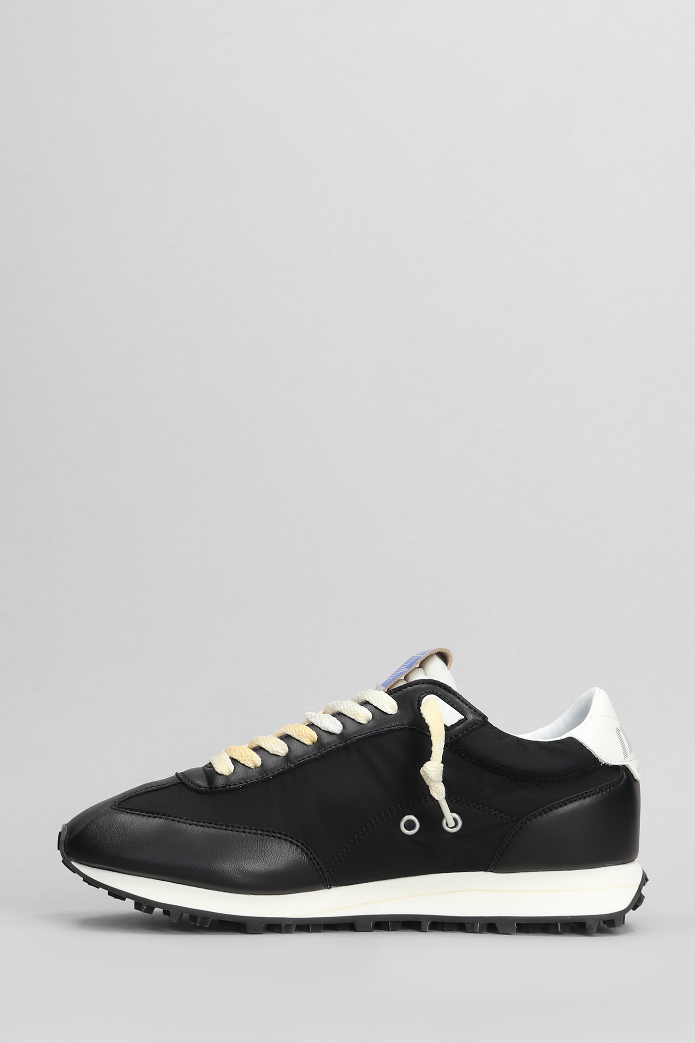 Shop Golden Goose Running Marathon Sneakers In Black Leather And Fabric