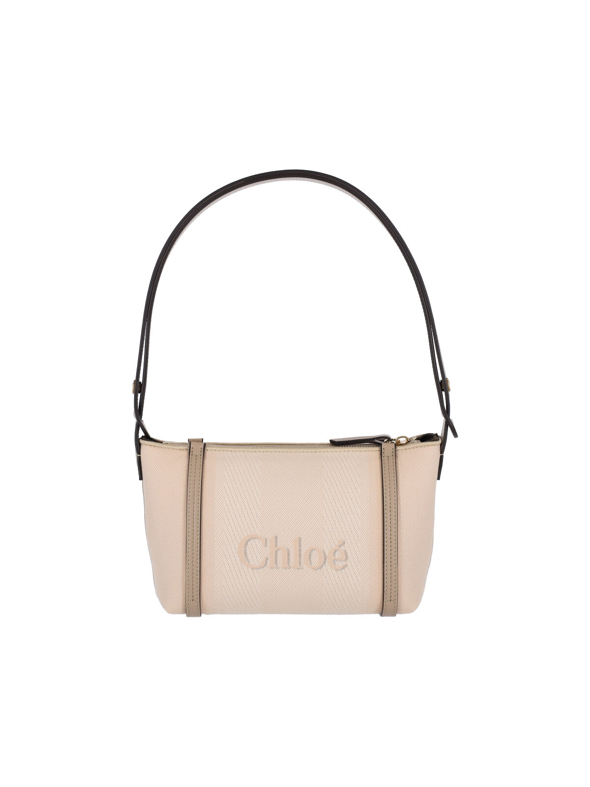 Chloé Chloe Women Sand Canvas Carry Shoulder Bag