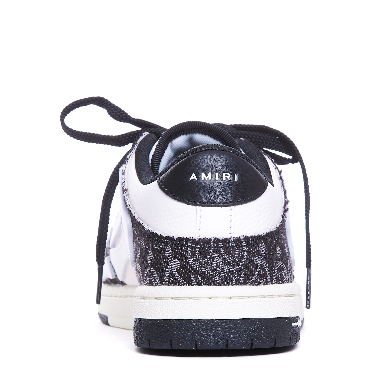 Shop Amiri Bandana Denim Skel Sneakers In Black