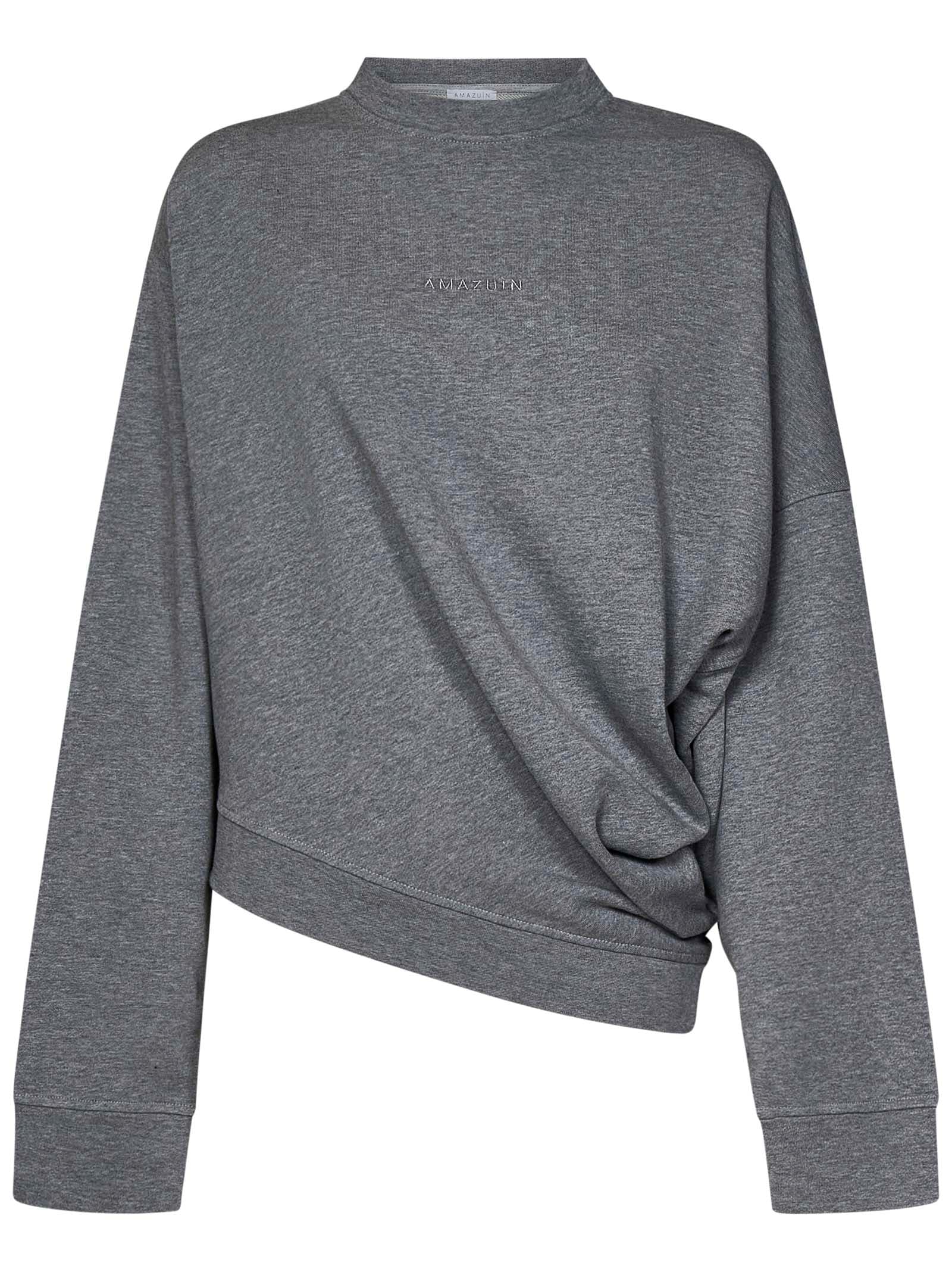 Shop Amazuìn Paige Sweatshirt In Grey