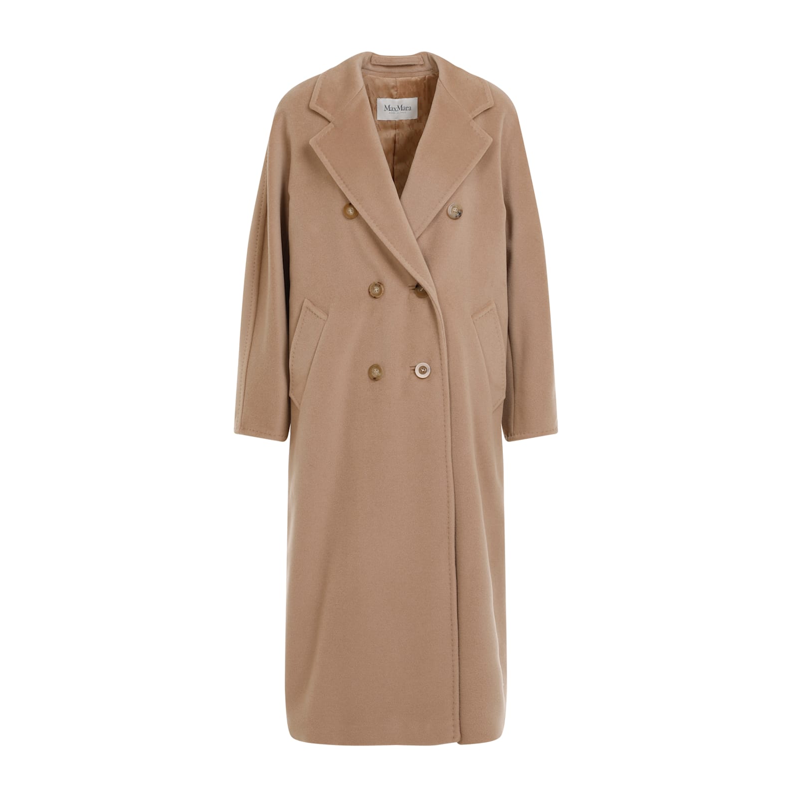 Max Mara Madame Wool Coat In Brown