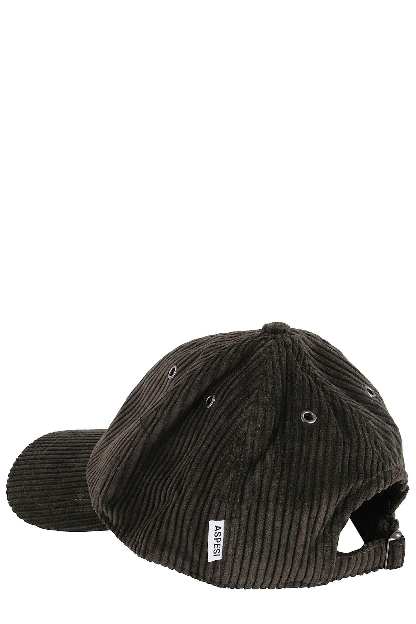 Aspesi Corduroy Eyelet Cap In Green
