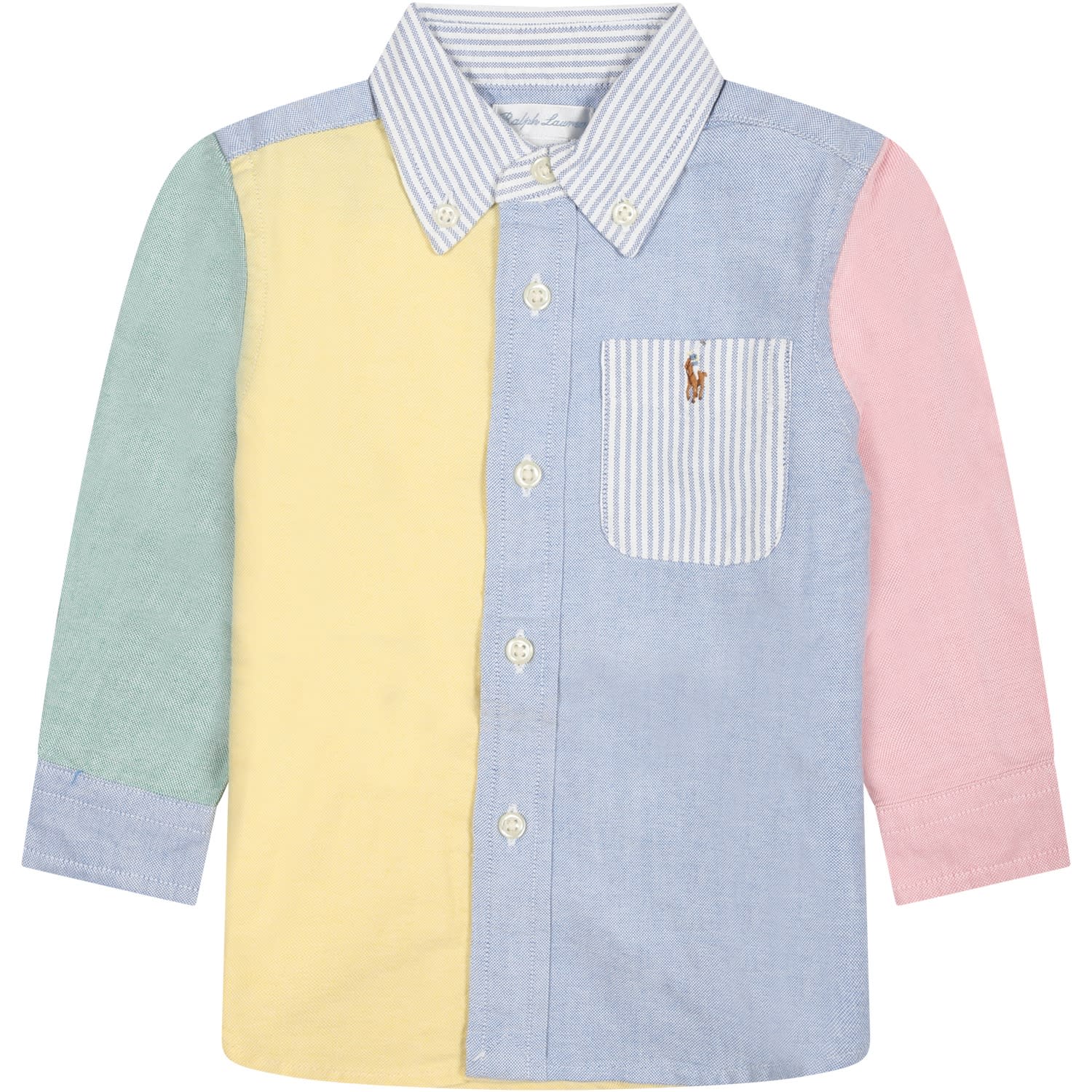Ralph Lauren Multicolored Shirt For Babies With Logo