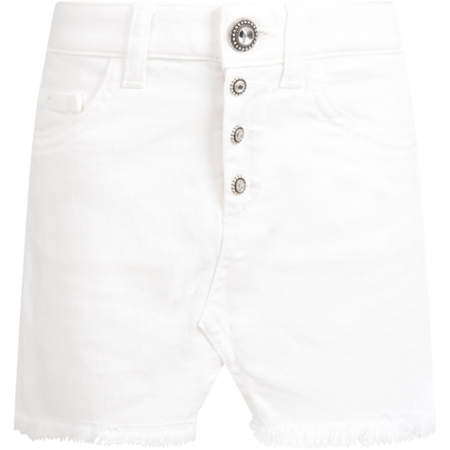 Dondup White Skirt For Girl