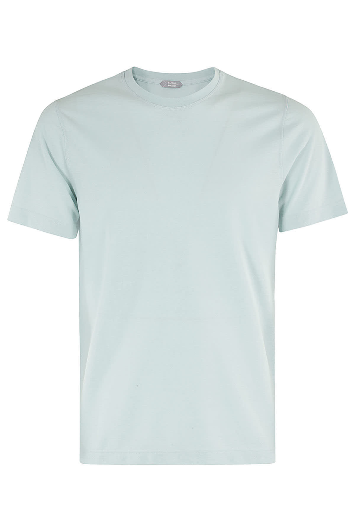 Shop Zanone T Shirt Mc Slim Fit Ice Cotton In Verde Acqua