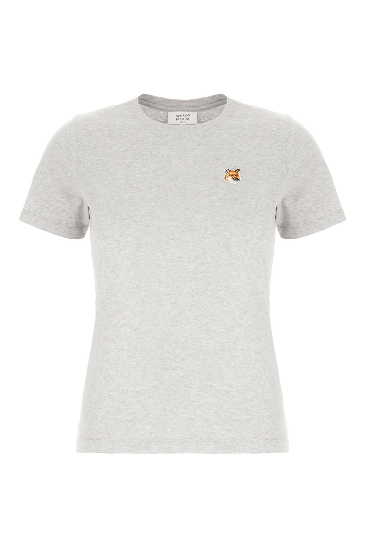 MAISON KITSUNÉ MELANGE GREY COTTON T-SHIRT