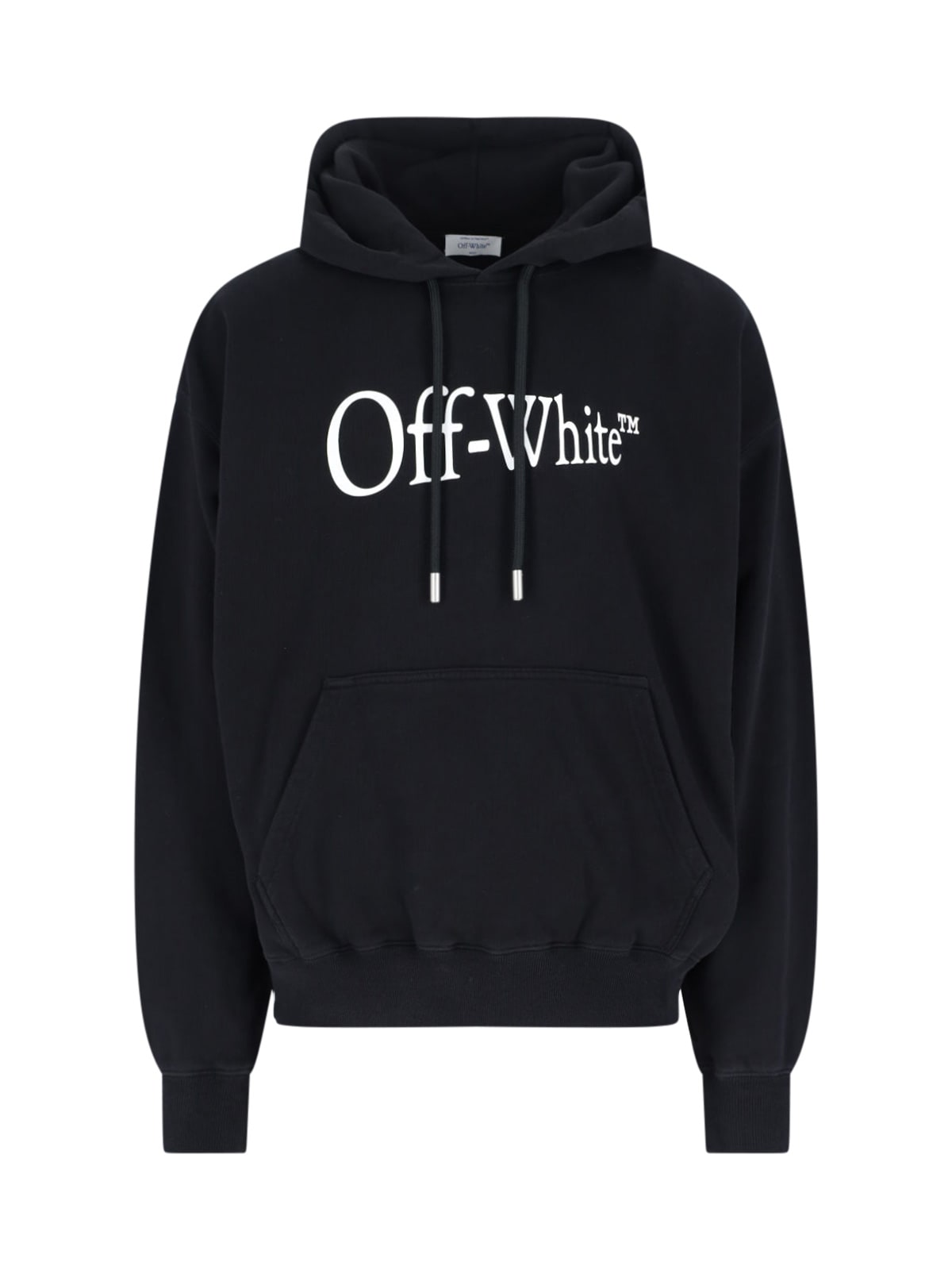 Off-white Long Sleeve Hooded Sweatshirt In Black