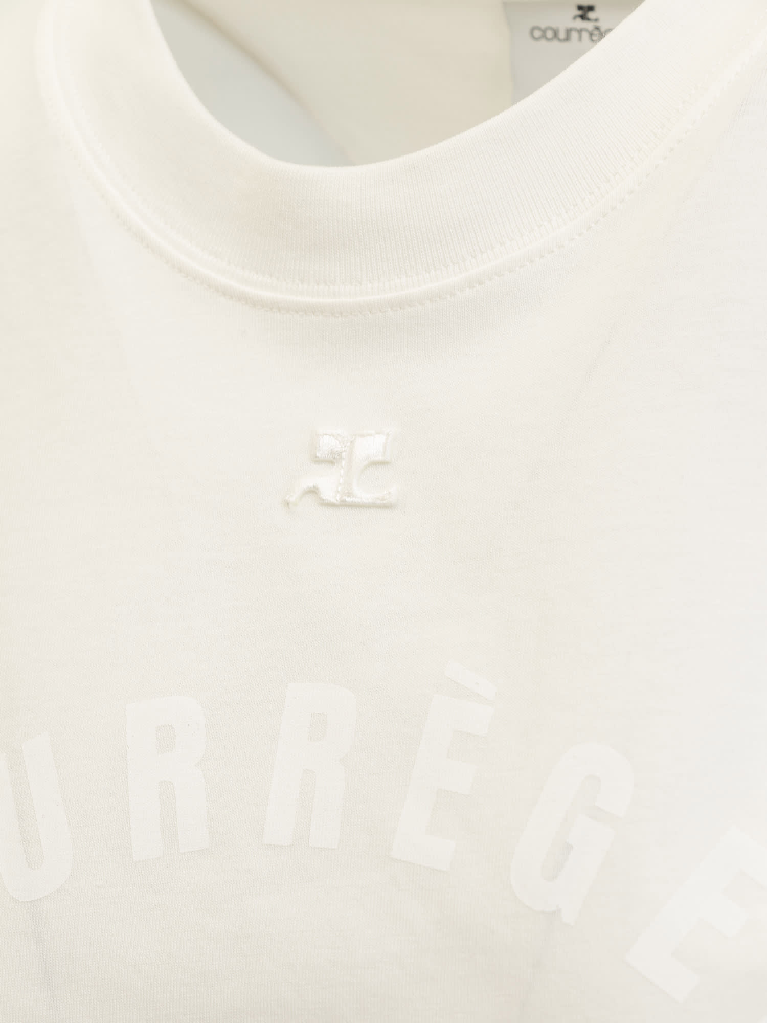 Shop Courrèges Courreges T-shirt In Heritage White