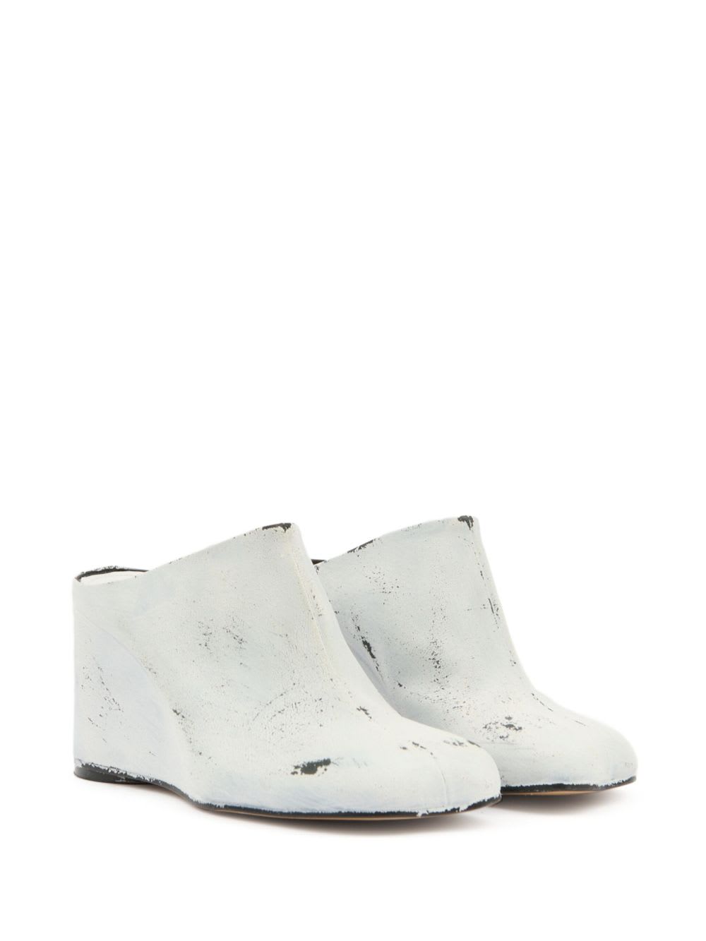 Mm6 Maison Margiela Mm6 By Maison Margiela Leather Mules In White